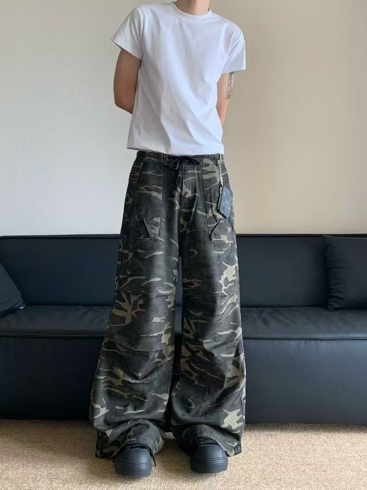 Vintage American Retro Camouflage Cargo Jeans Size US 32 / EU 48 - 2 Thumbnail