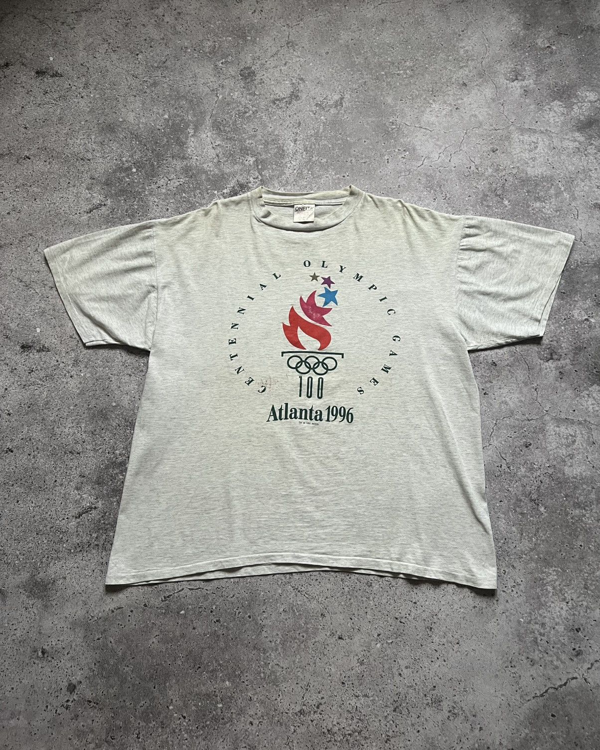 USA Olympics × Vintage Vintage 90s Atlanta 1996 Olympic Games T-shirt Single Stich Size US XL / EU 56 / 4 - 1 Thumbnail