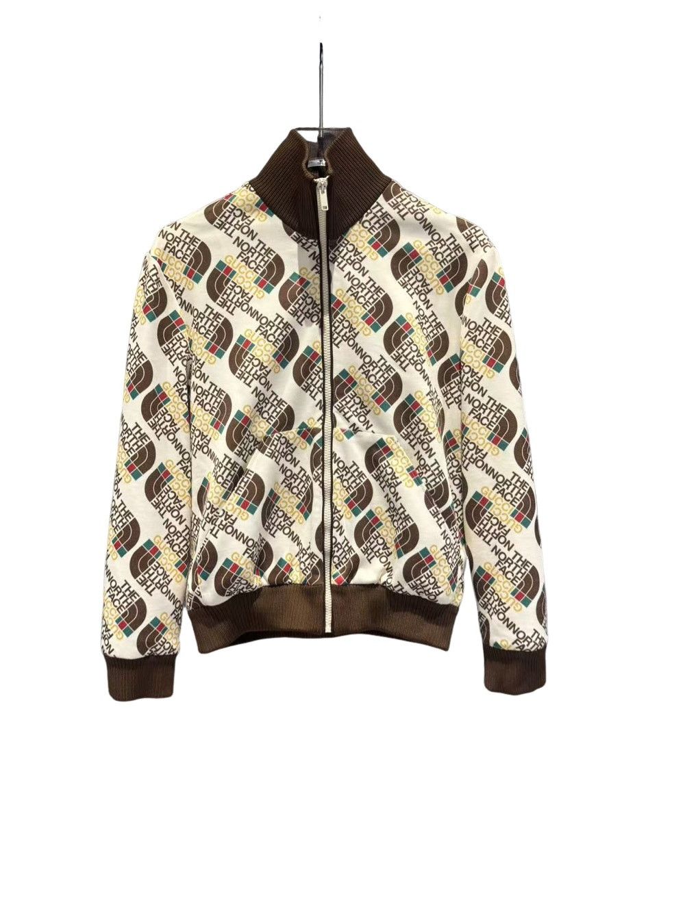 Gucci X The North Face Logo Print Zip Jacket Us Xs in White, Men's