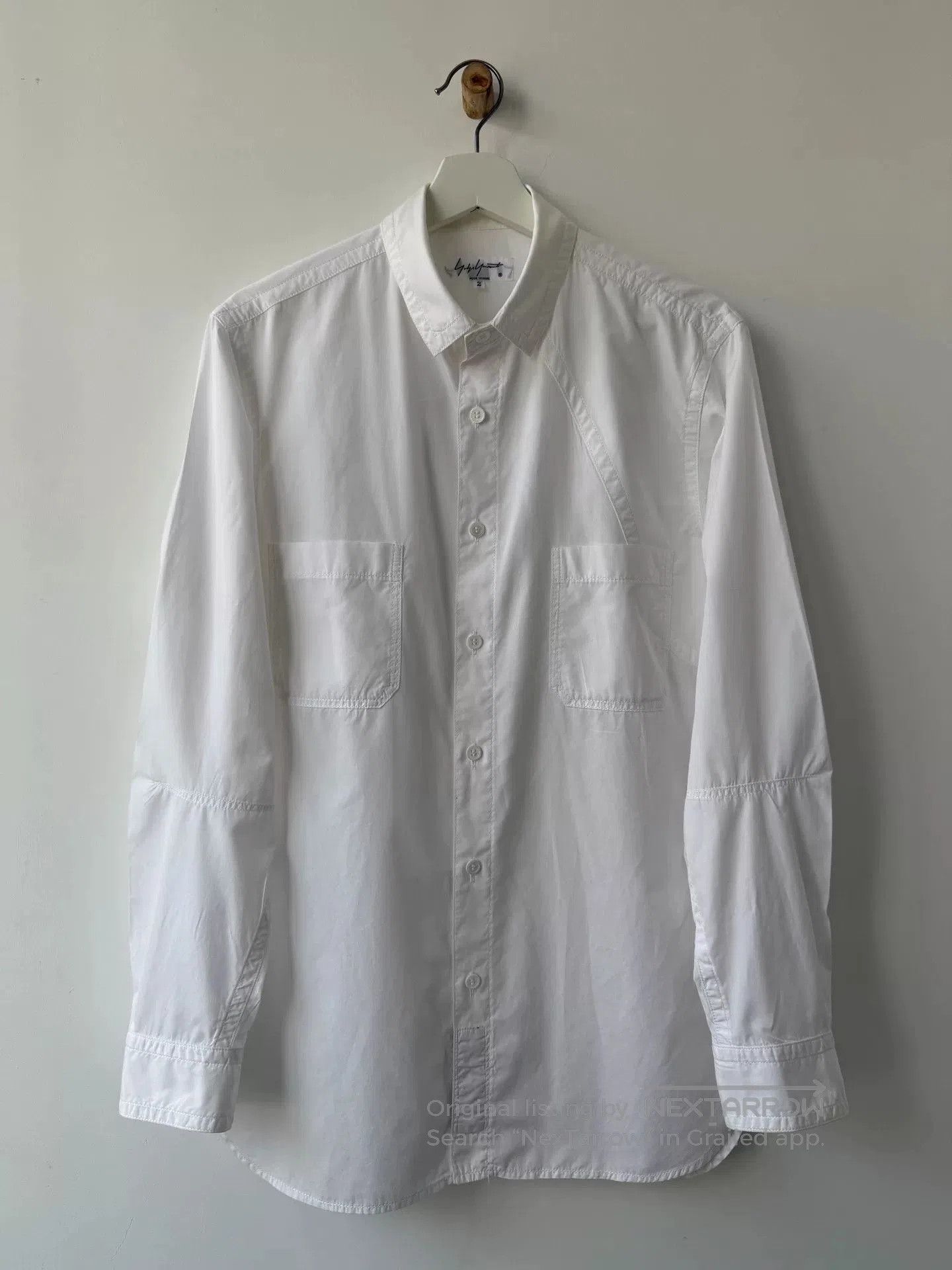 Yohji Yamamoto Yohji Yamamoto White Long Sleeve Shirt. Size US L / EU 52-54 / 3 - 1 Thumbnail