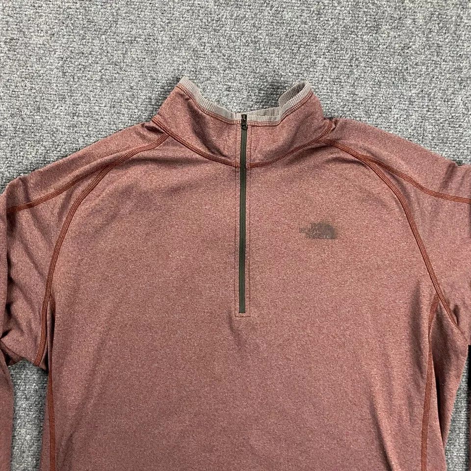 The North Face The North Face 1/4 Zip Pullover Mens XL Red Polyester Adults Size US XL / EU 56 / 4 - 2 Thumbnail