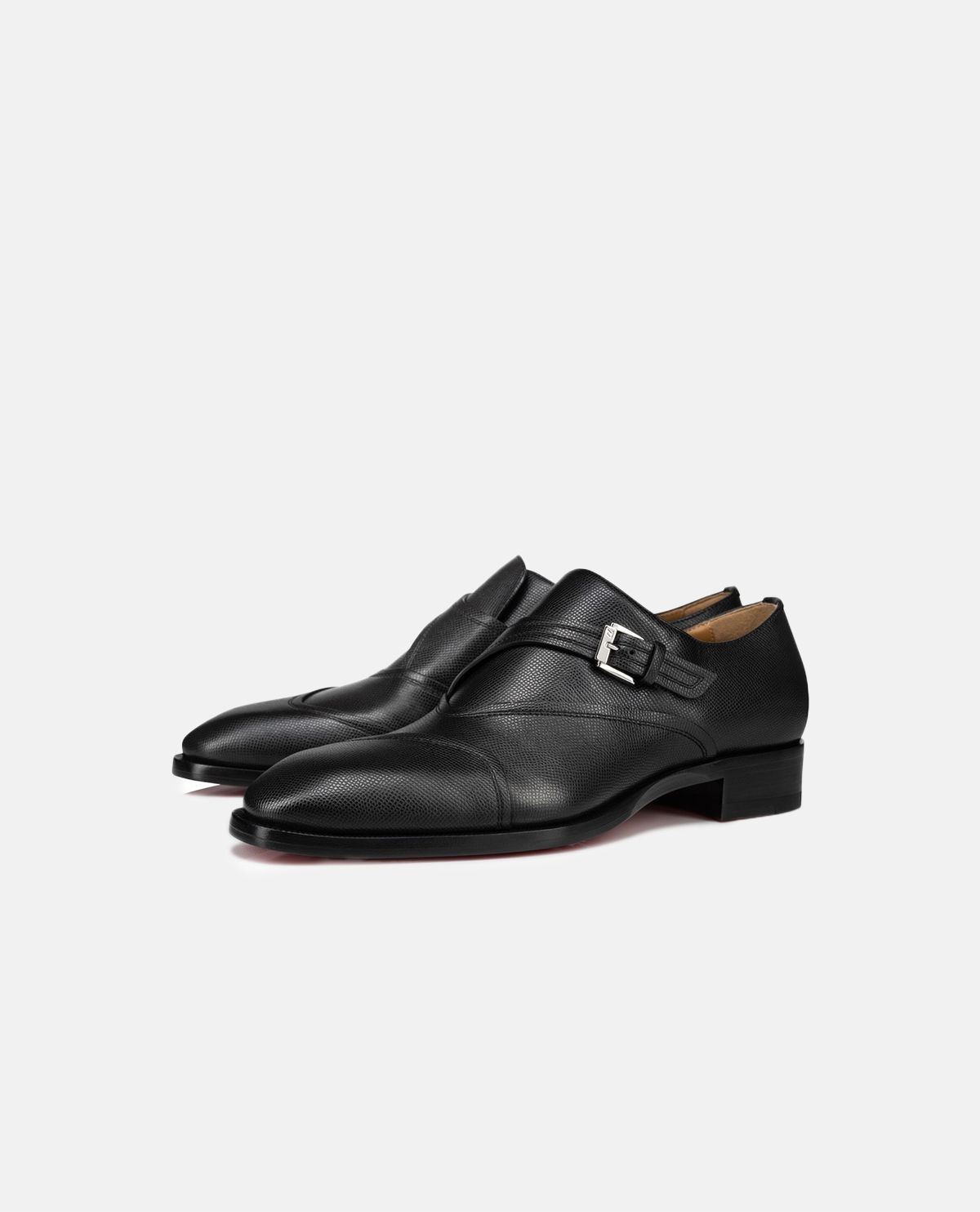 Christian Louboutin o1s1wg110125 Giay Monk Strap Shoes in Black Size US 8 / EU 41 - 1 Thumbnail