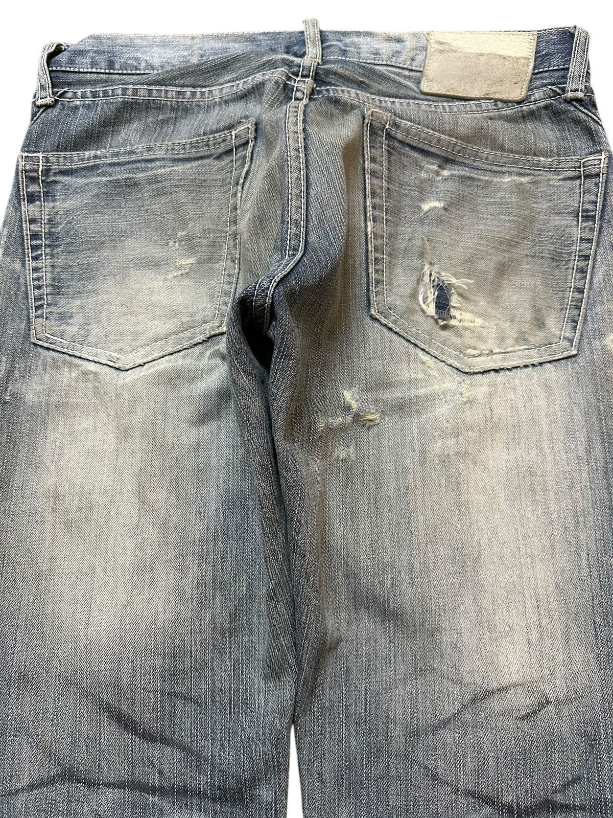 If Six Was Nine Vintage Japanese Brand Blue Faded Distressed Loose Jeans Size US 32 / EU 48 - 5 Thumbnail
