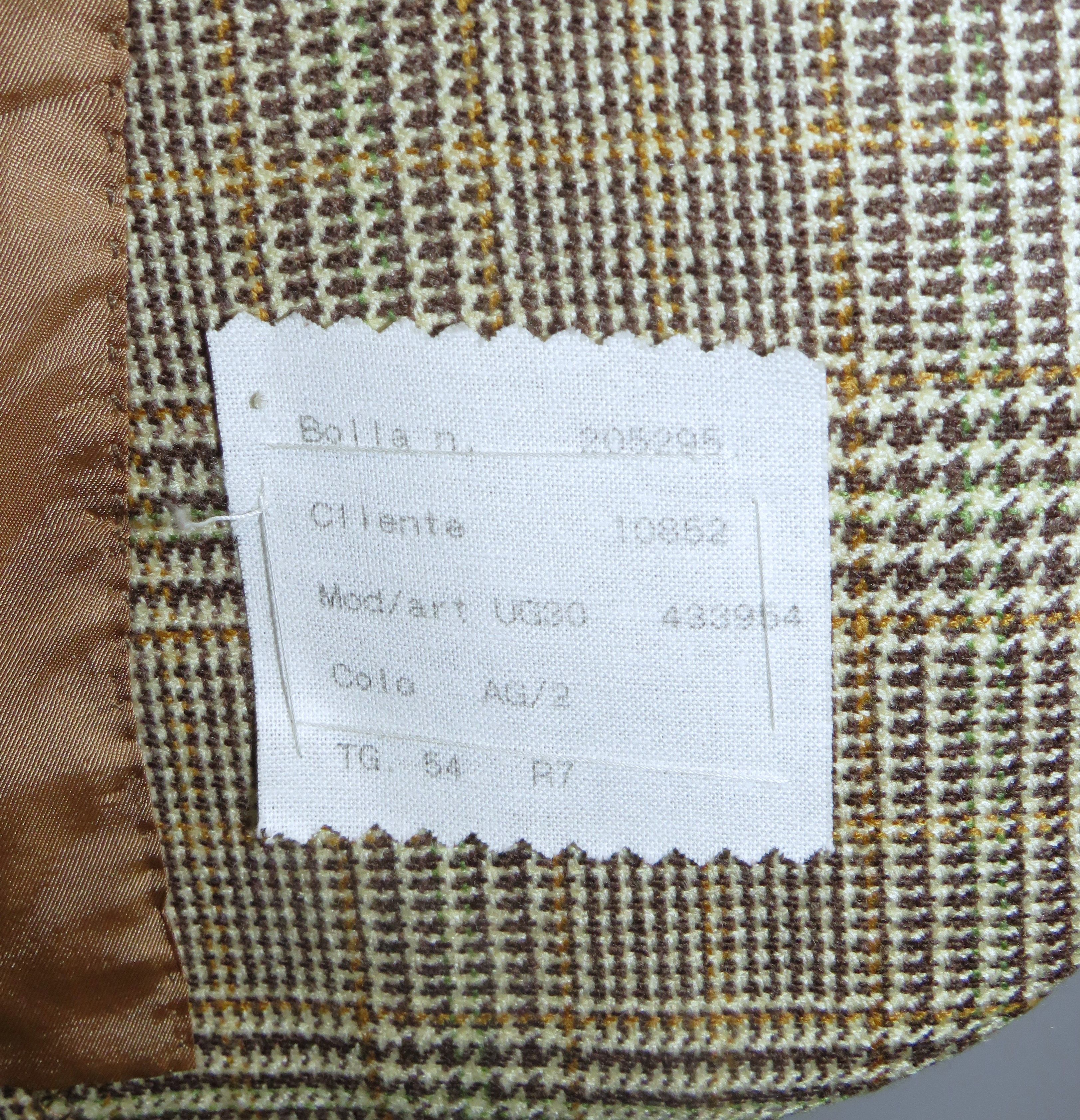 Kiton 100% Cashmere Light Brown Plaid Three Roll Two Blazer 44R Size 44R - 12 Thumbnail