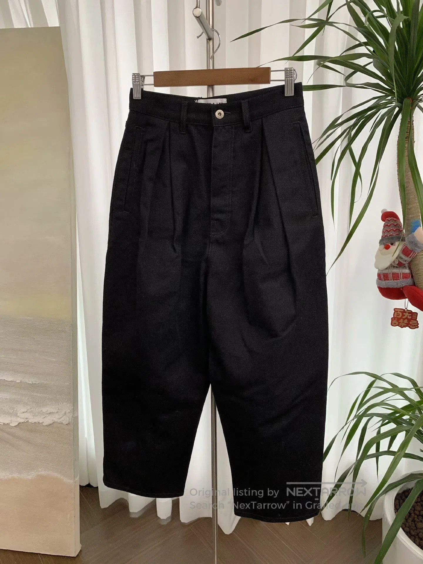 Loewe LOEWE Leather Logo Straight-leg Pants. Size US 26 / EU 42 - 1 Thumbnail