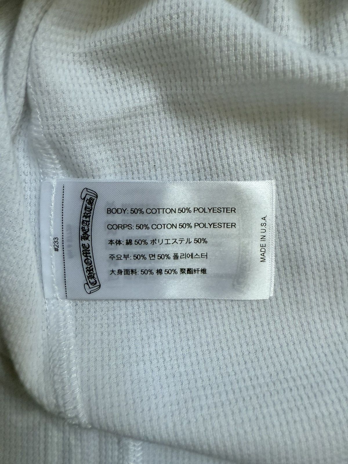 Chrome Hearts Chrome Hearts New Thermal Scroll Long Sleeve Size US XL / EU 56 / 4 - 5 Thumbnail