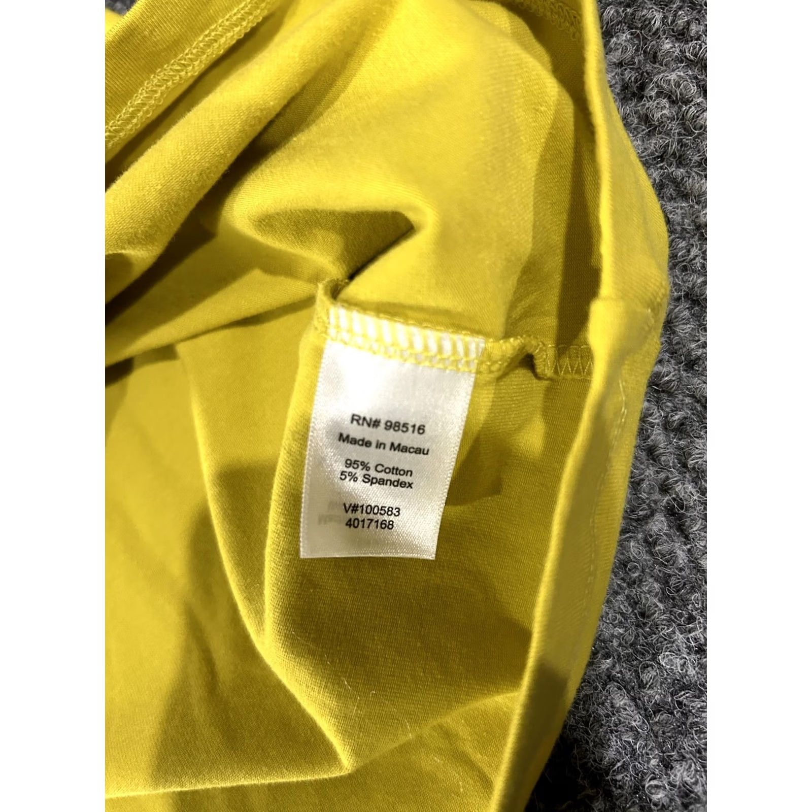 Coldwater Creek Coldwater Creek Shirt Womens Large Yellow Square Neck Cap Sleeve T-Shirt Size L / US 10 / IT 46 - 6 Thumbnail