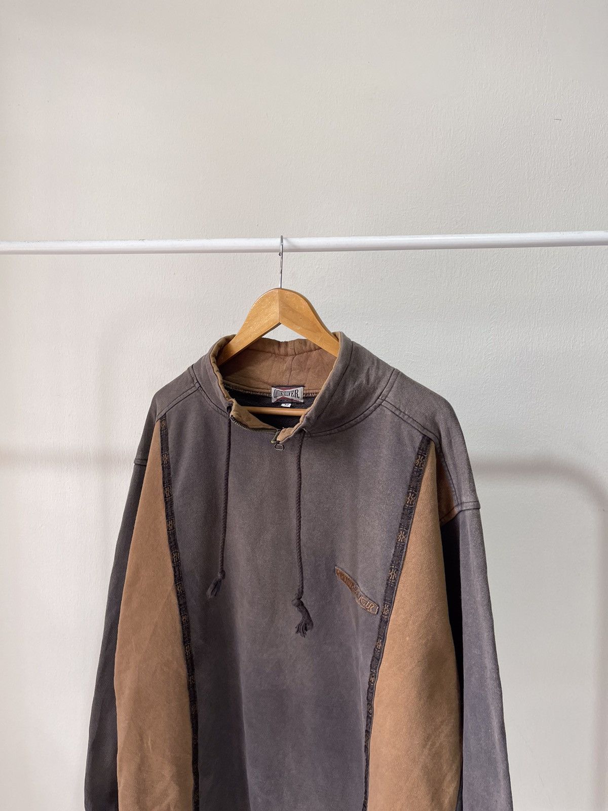 Quiksilver × Vintage 80s Quiksilver Faded Sweatshirt Size US XL / EU 56 / 4 - 4 Thumbnail