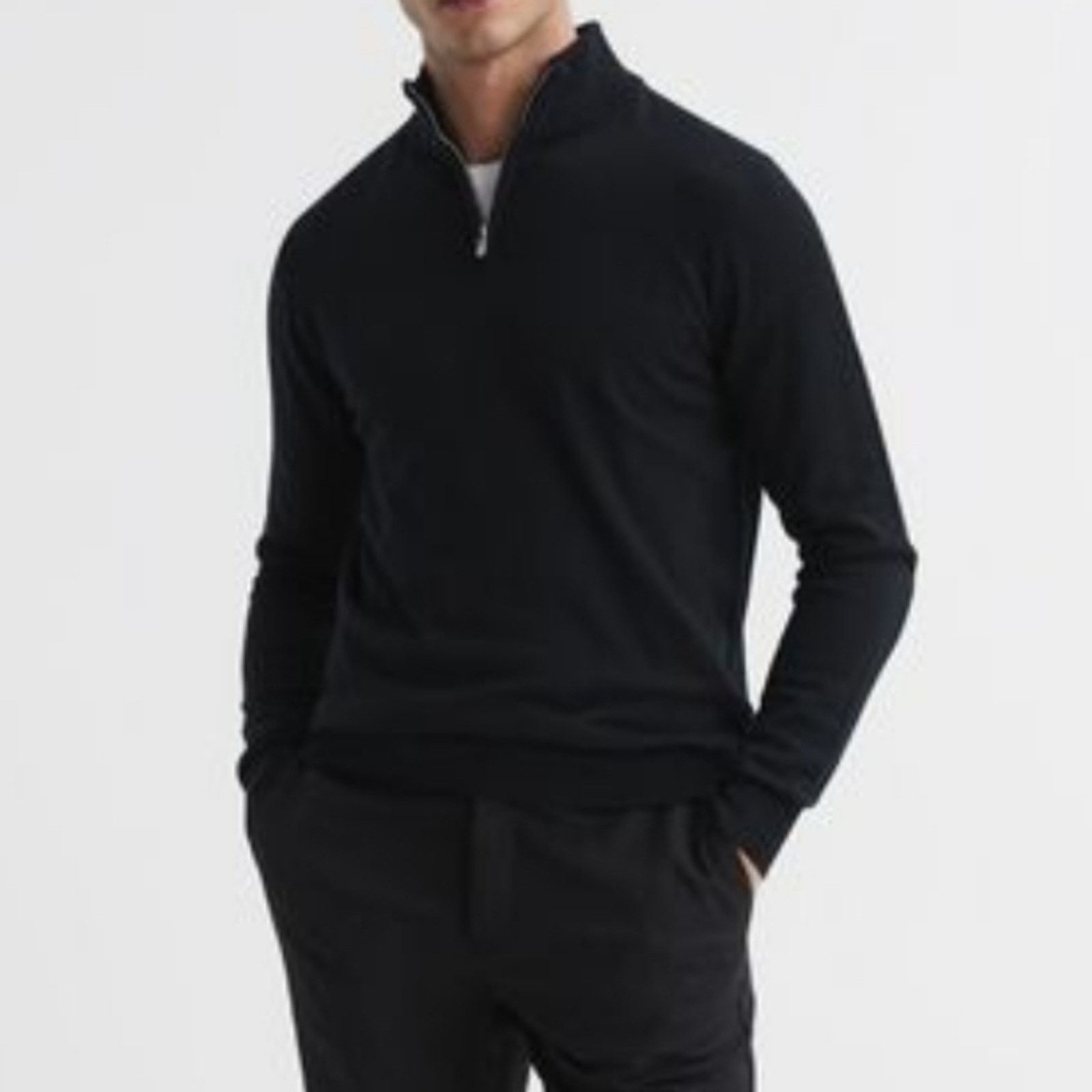 Reiss REISS BLACKHALL MERINO WOOL 1/2 ZIP FUNNEL NECK JUMPER MEN S Size US S / EU 44-46 / 1 - 3 Thumbnail