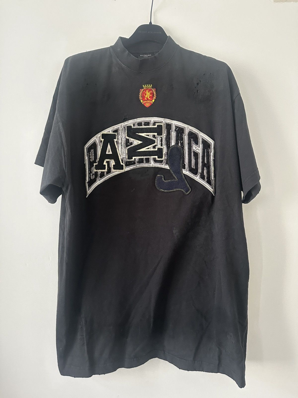 image of Balenciaga Skater Oversized T-Shirt in Black, Men's (Size Medium)