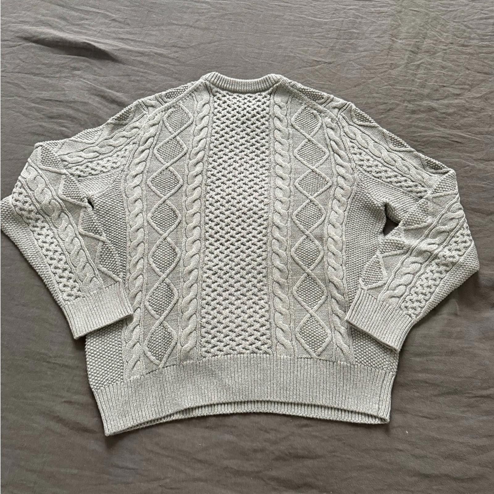 Polo Ralph Lauren Ralph Lauren Cable Knit Crewneck Sweater - Light Gray Size US M / EU 48-50 / 2 - 2 Thumbnail