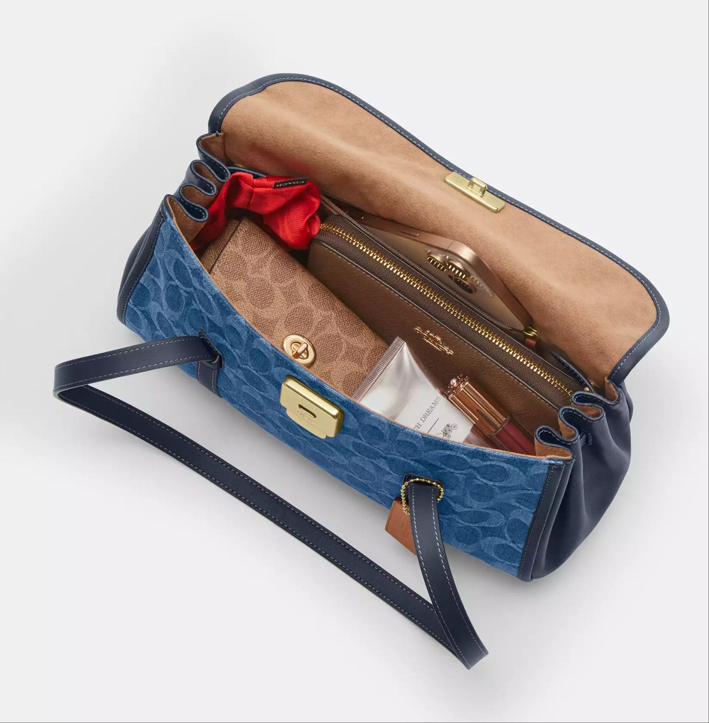 Coach Bridget Flap Shoulder Bag In Signature Denim CDE94 Size ONE SIZE - 14 Thumbnail