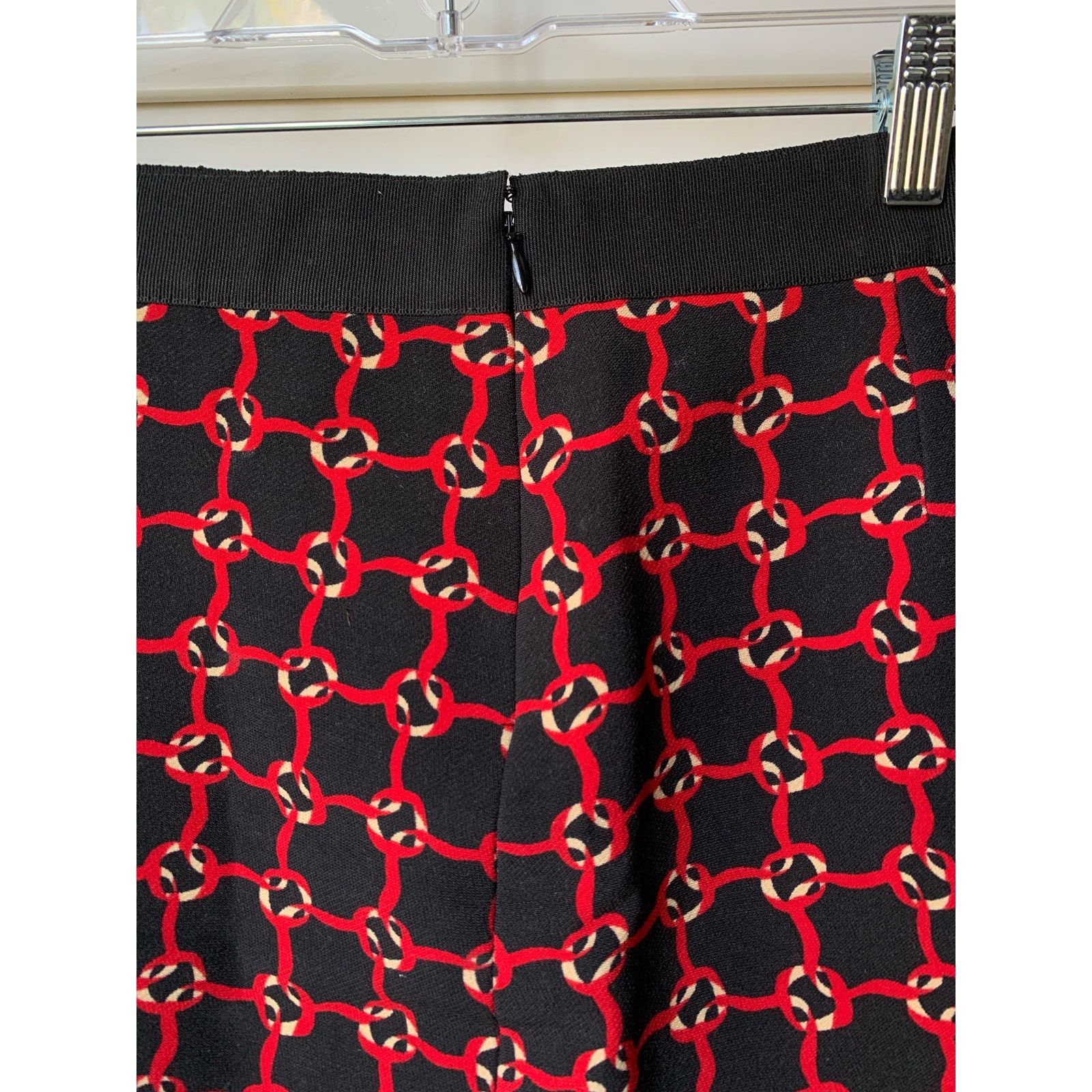 Moschino Moschino Red and Black Checkered Like Print Wool Mini Skirt Size 34" / US 12 / IT 48 - 3 Thumbnail