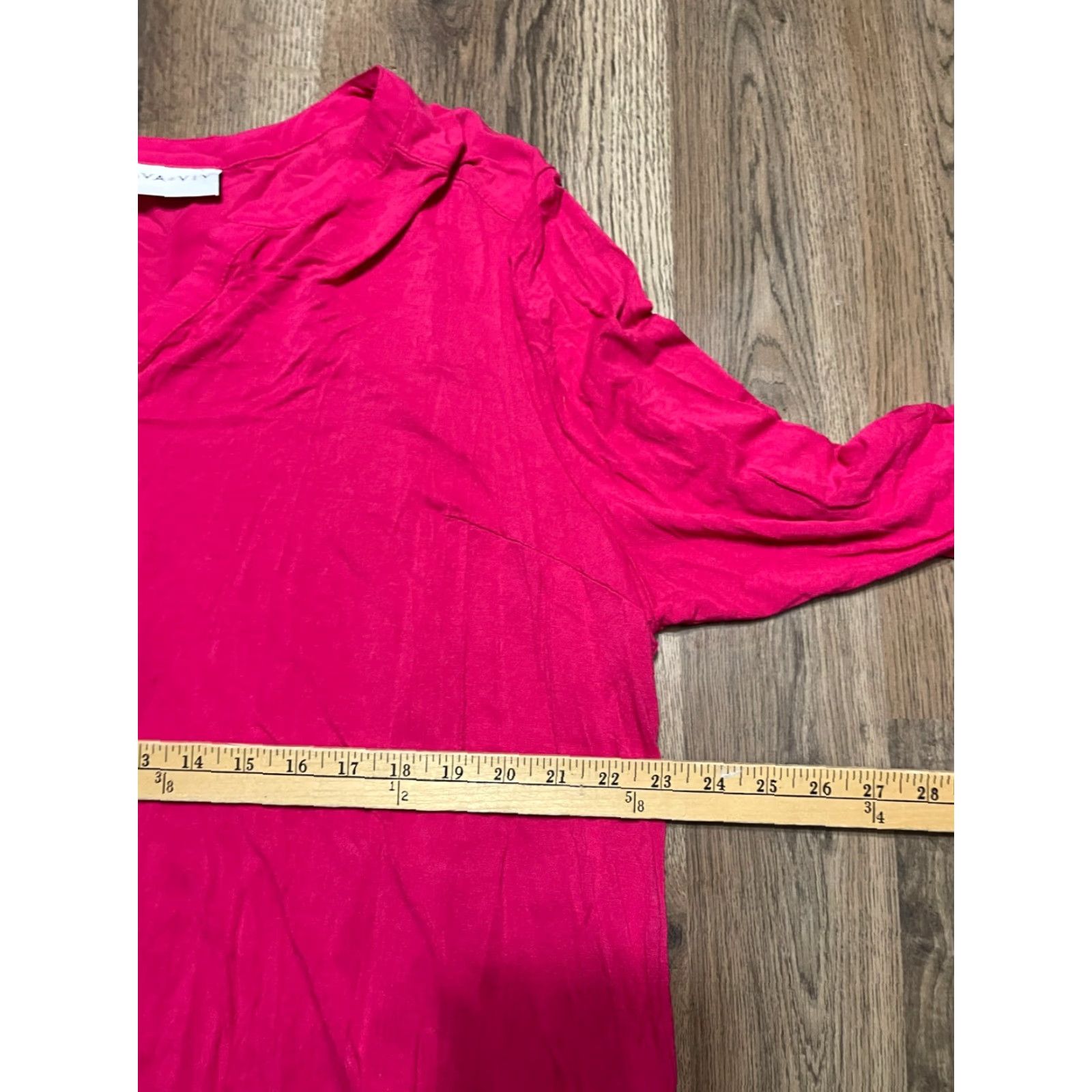 Vintage VINTAGE? (No) Ava & Viv Shirt Womens 2XL Pink Long Sleeve V-Neck 1/4 Buttons T-Shirt Casual Modern Basic Regular Split? Size XXL / US 16-18 / IT 52-54 - 5 Thumbnail