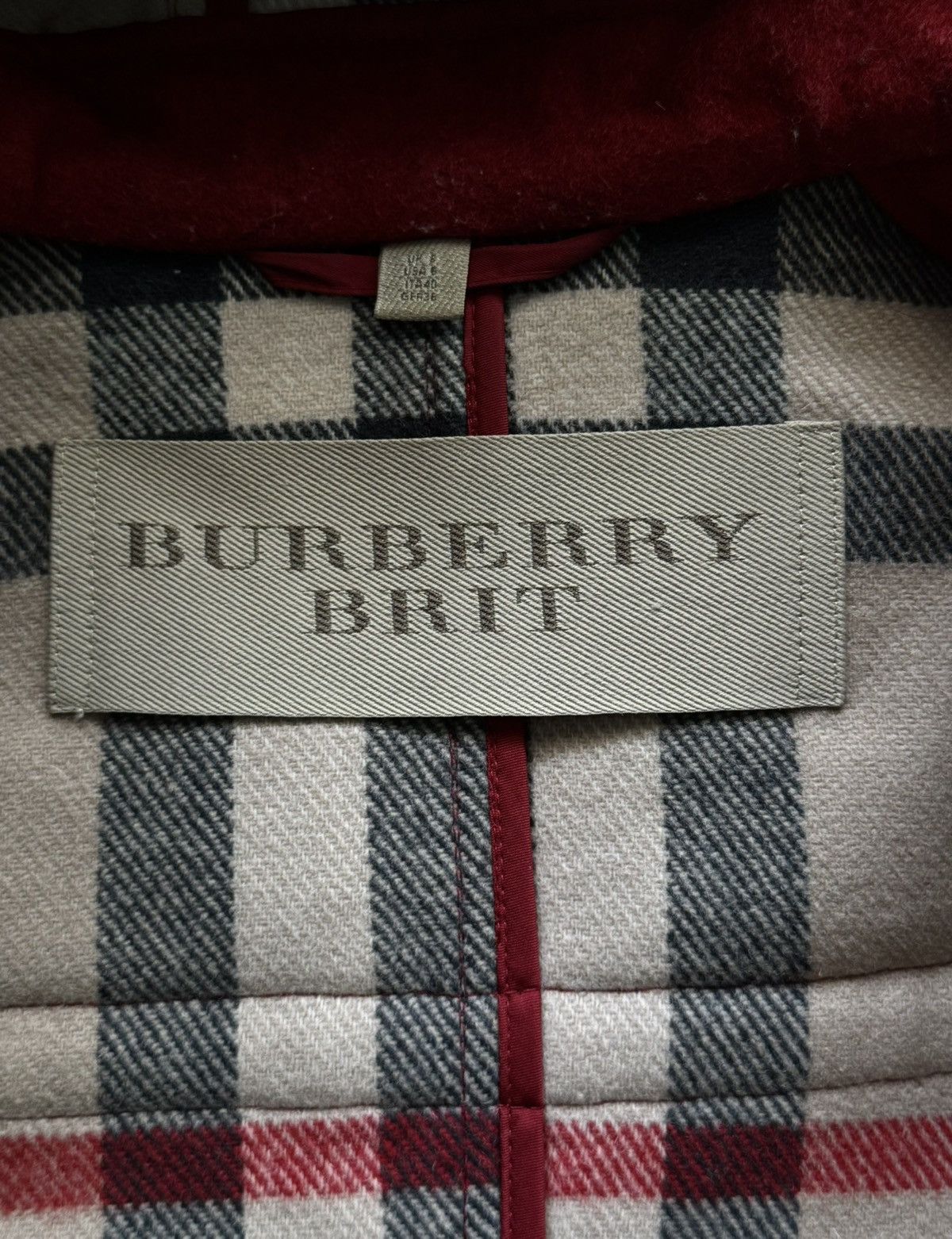 Burberry Burberry Brit nova check lining fur hood wool duffle coat Size M / US 6-8 / IT 42-44 - 8 Thumbnail