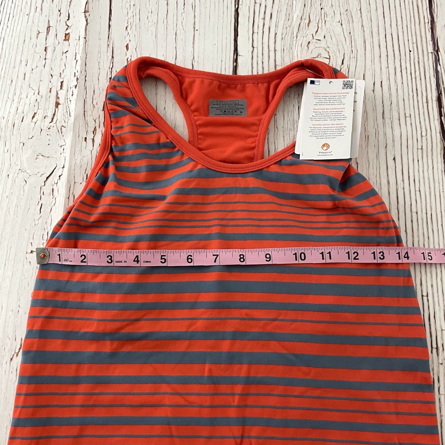 Athleta VINTAGE Athleta Tank Top Racerback Women M Striped Neon Orange Odor Free Activewear 90s? Size M / US 6-8 / IT 42-44 - 5 Thumbnail