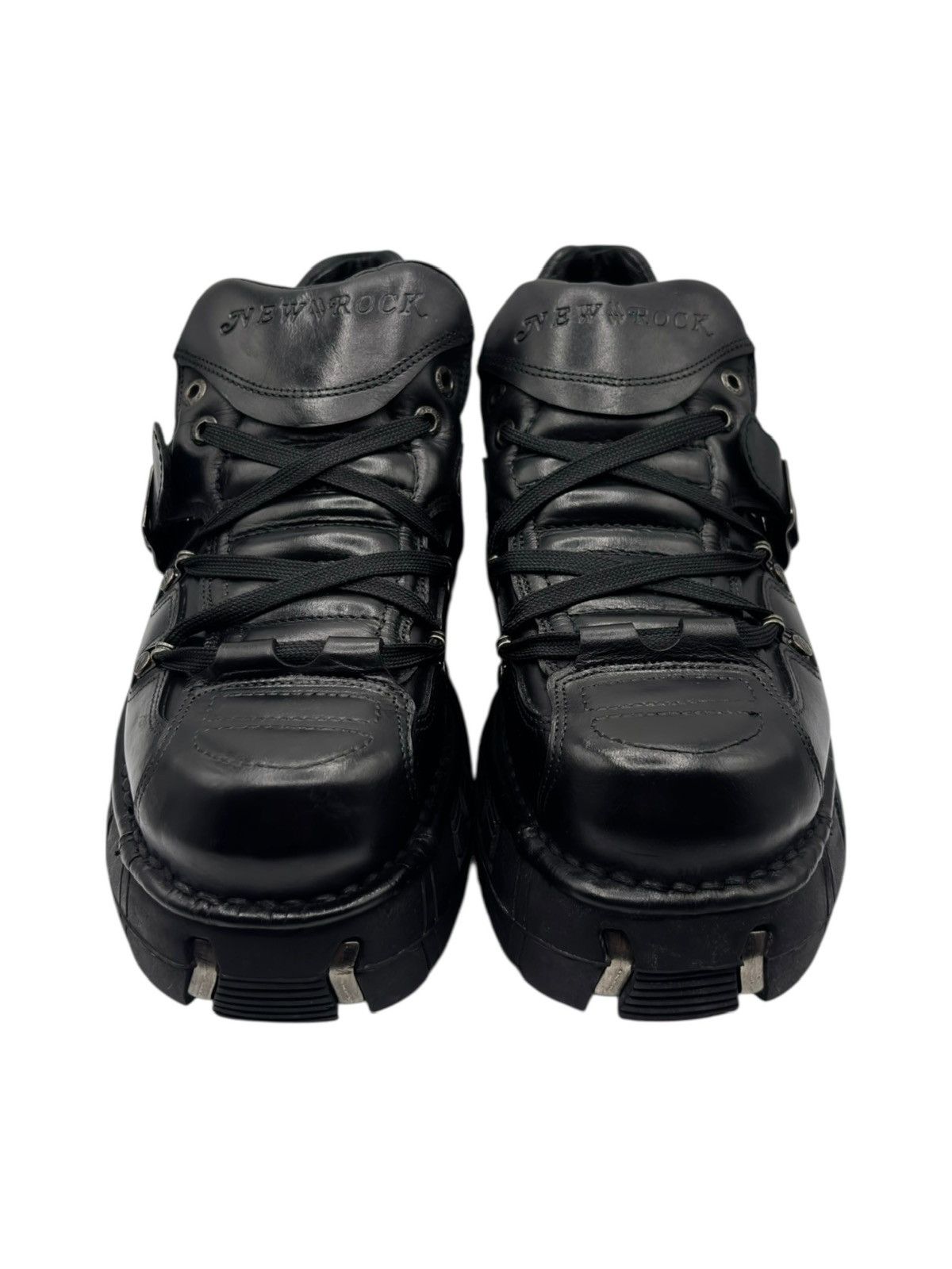 RARE vintage New Rock black trailer platform boots