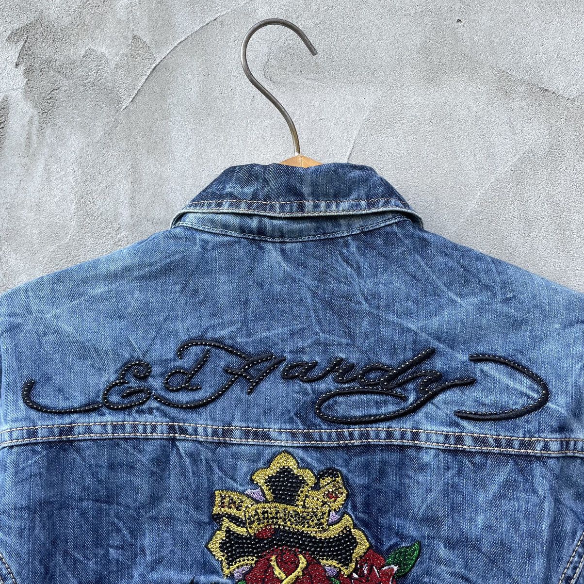 Christian Audigier × Ed Hardy Vintage Ed Hardy Denim Jacket Size M / US 6-8 / IT 42-44 - 7 Thumbnail