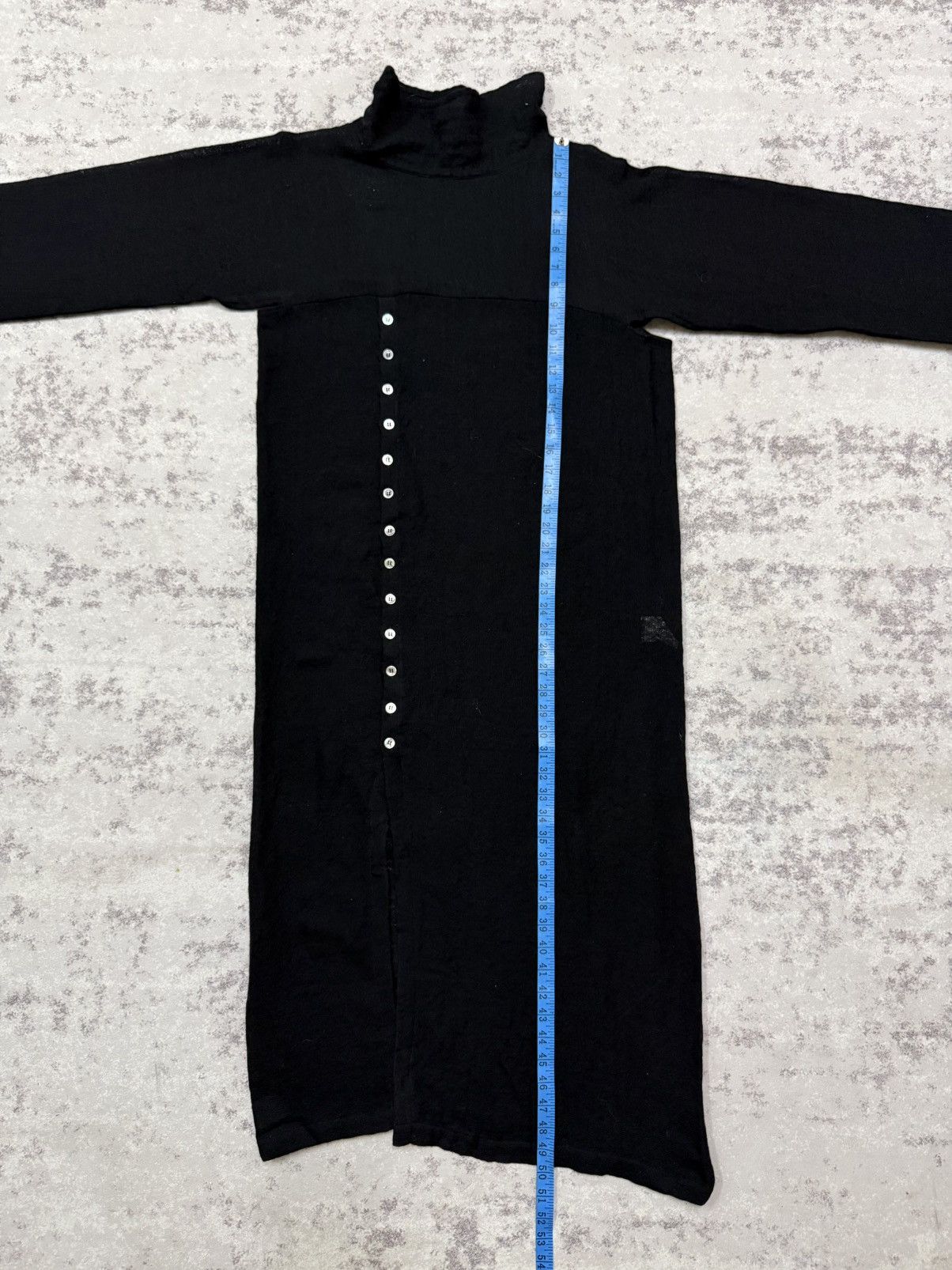 Yohji Yamamoto Y’s Yohji yamamoto Linen Wool Button Up Front Dress Size L / US 10 / IT 46 - 13 Thumbnail