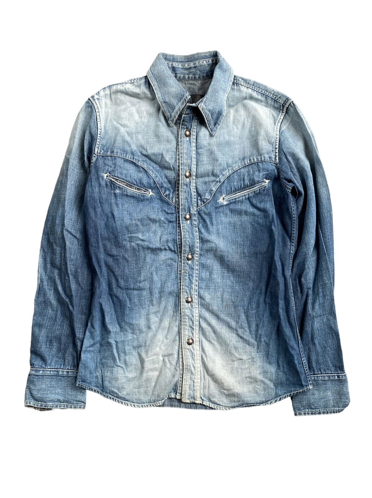 Isamu Katayama Backlash Isamu Katayama Backlash wash western denim shirt Size US S / EU 44-46 / 1 - 1 Thumbnail