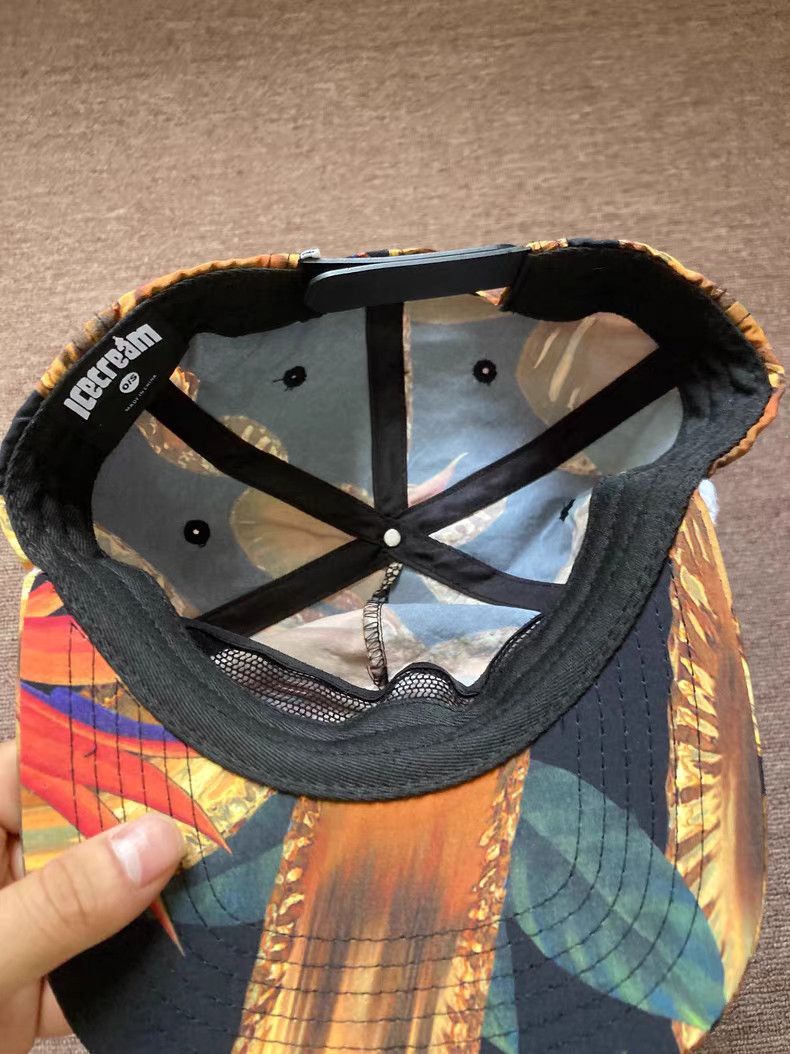 Billionaire Boys Club BBC ICE CREAM Flying Dog Print Baseball Cap Size 32 - 3 Thumbnail