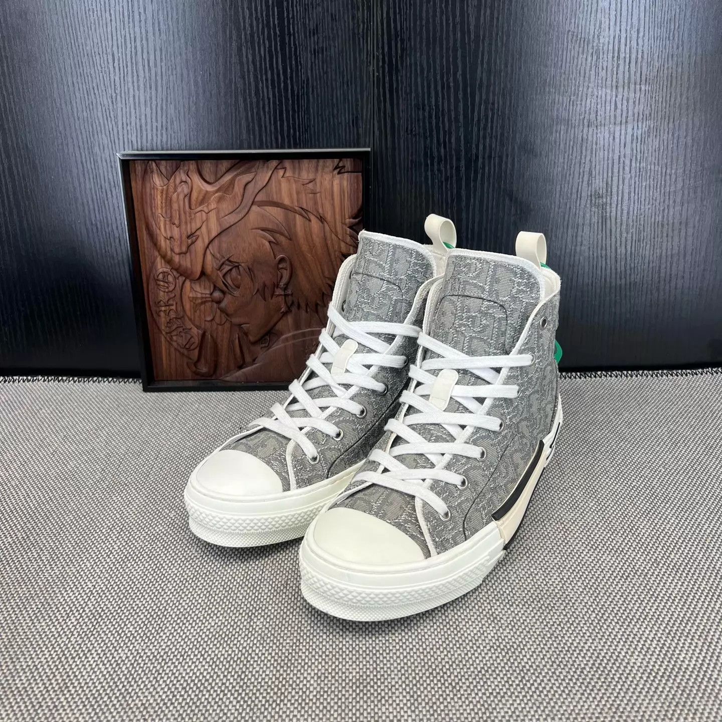 Dior Dior B23 White/Gray All-Over Print Sneakers 41 (New) Size US 8 / EU 41 - 1 Thumbnail