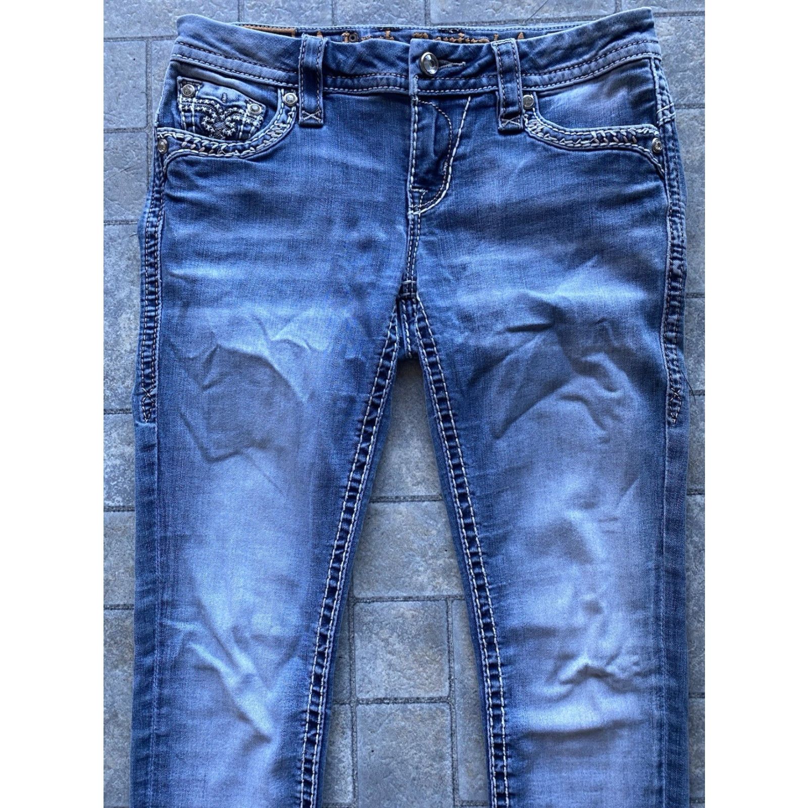 Vintage Rock Revival Jeans Women Blue Barby 26 Ankle Skinny Pants Regular Size 26 Women Size 26" / US 2 / IT 38 - 3 Thumbnail