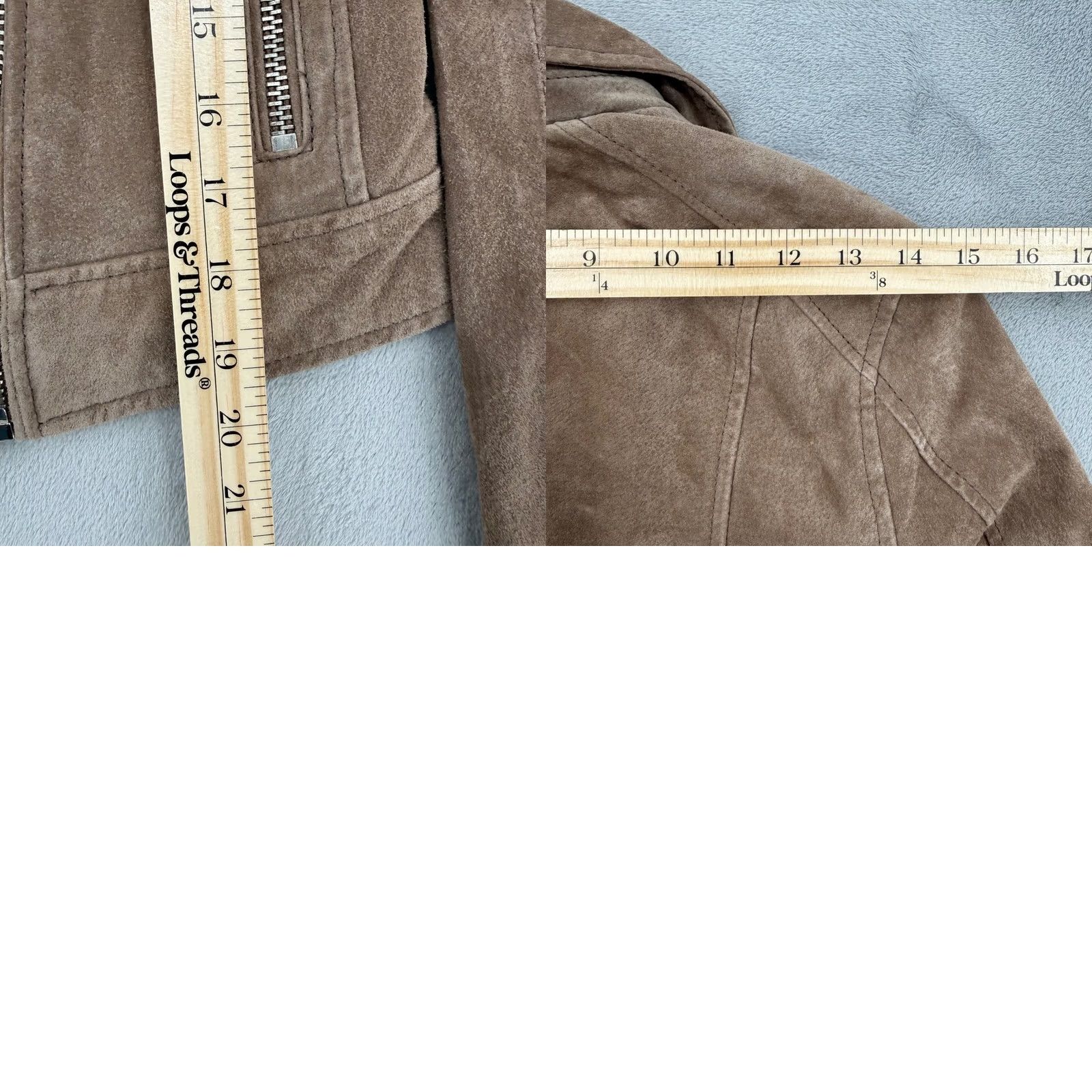 Vintage BLANKNYC Brown Suede Moto Jacket Womens Leather Biker Zip Coat XS``` Size XS / US 0-2 / IT 36-38 - 11 Thumbnail