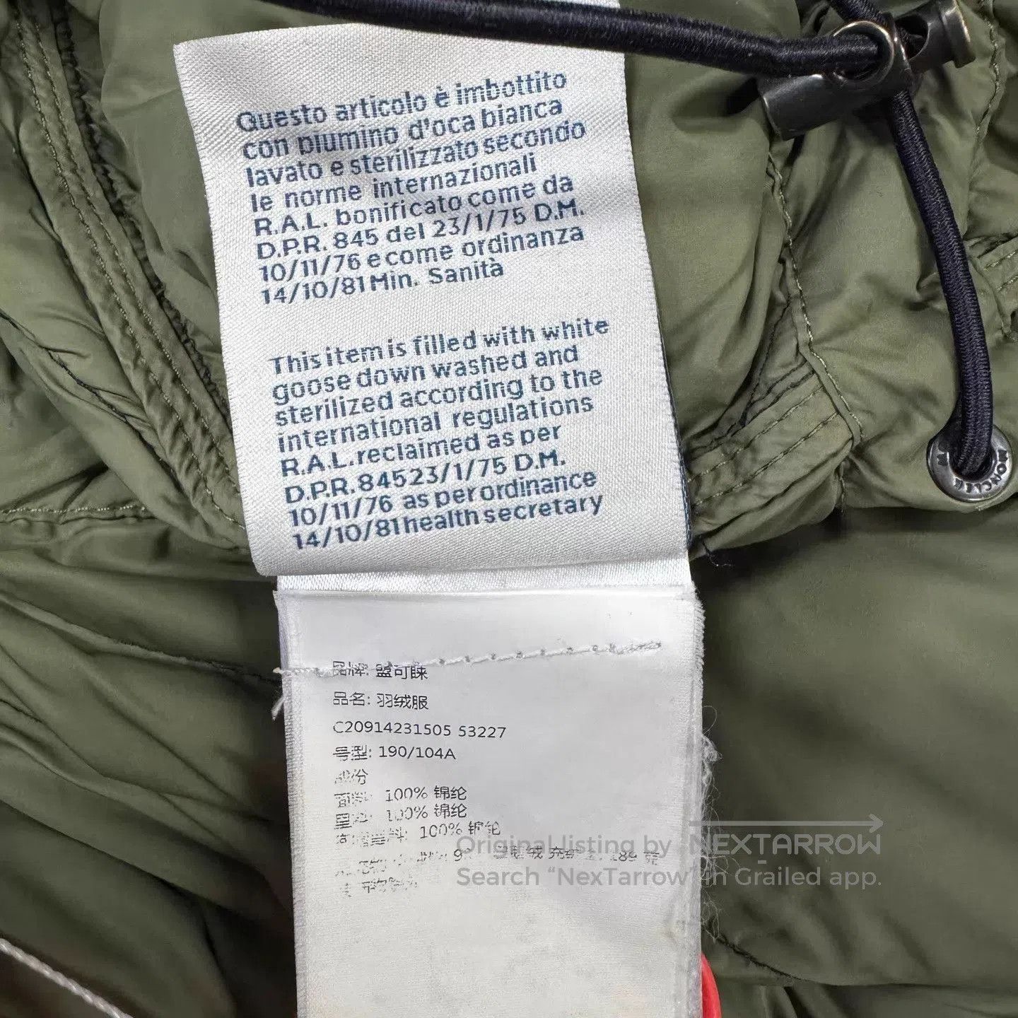Moncler Blue Quilted Hooded Coat - XXL. Size US XXL / EU 58 / 5 - 7 Thumbnail