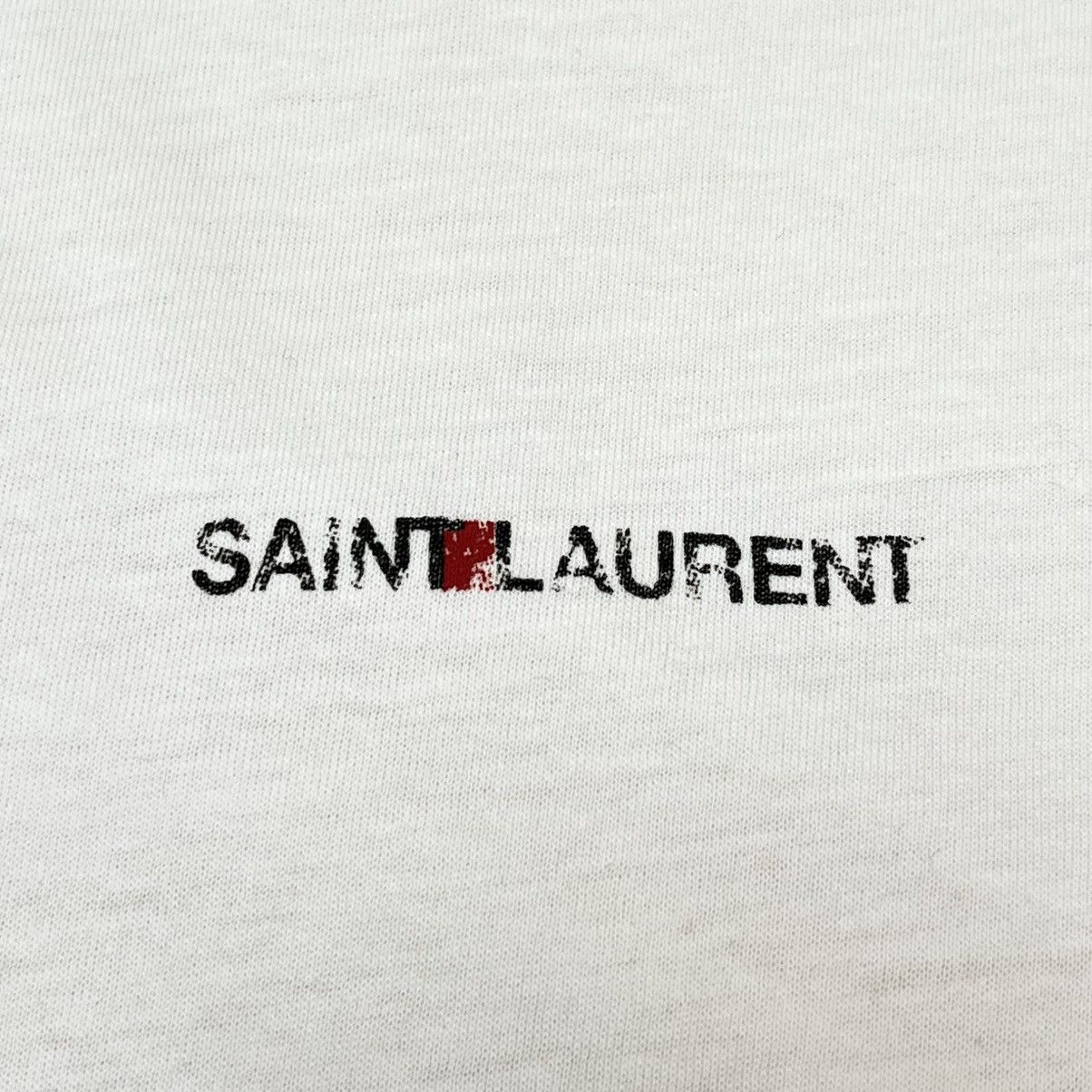 Saint Laurent Paris Saint Laurent Logo Tee White Size US L / EU 52-54 / 3 - 3 Thumbnail
