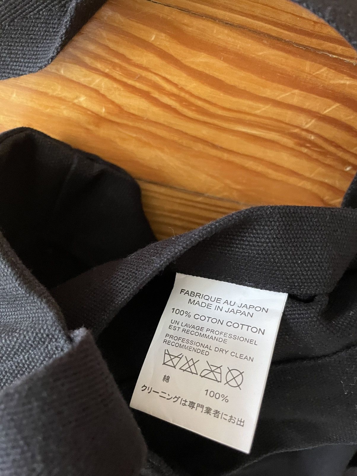 Yohji Yamamoto Yohji Pour Homme Embroidered String Tote Bag Black Size ONE SIZE - 3 Thumbnail