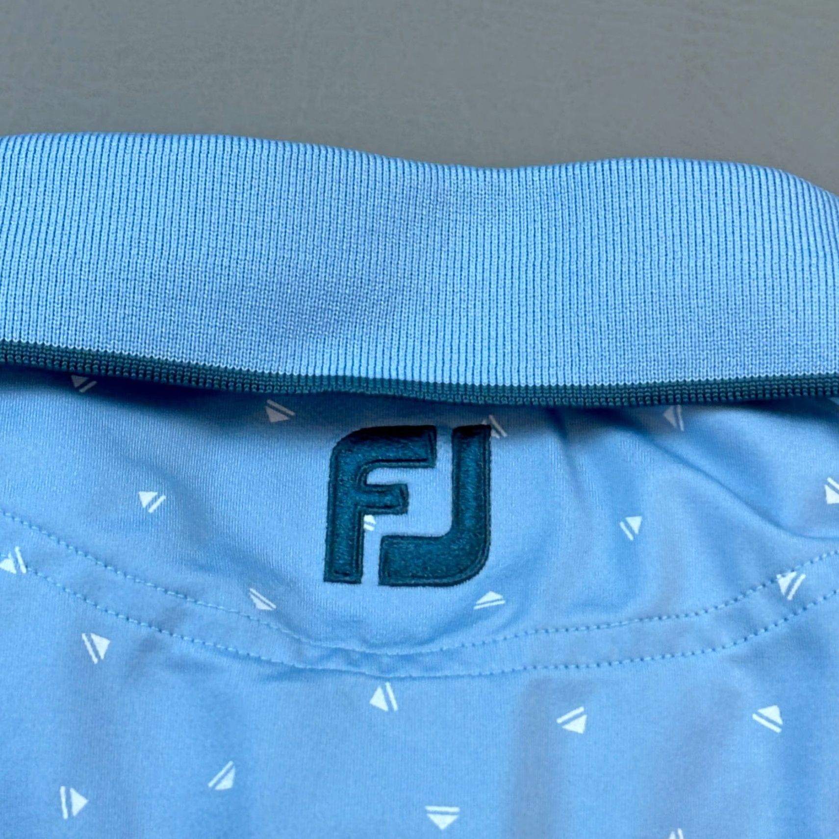 Footjoy FootJoy Polo Shirt Mens Large Blue Push Play Print Lightweight Performance Golf Shirt Size US L / EU 52-54 / 3 - 7 Thumbnail