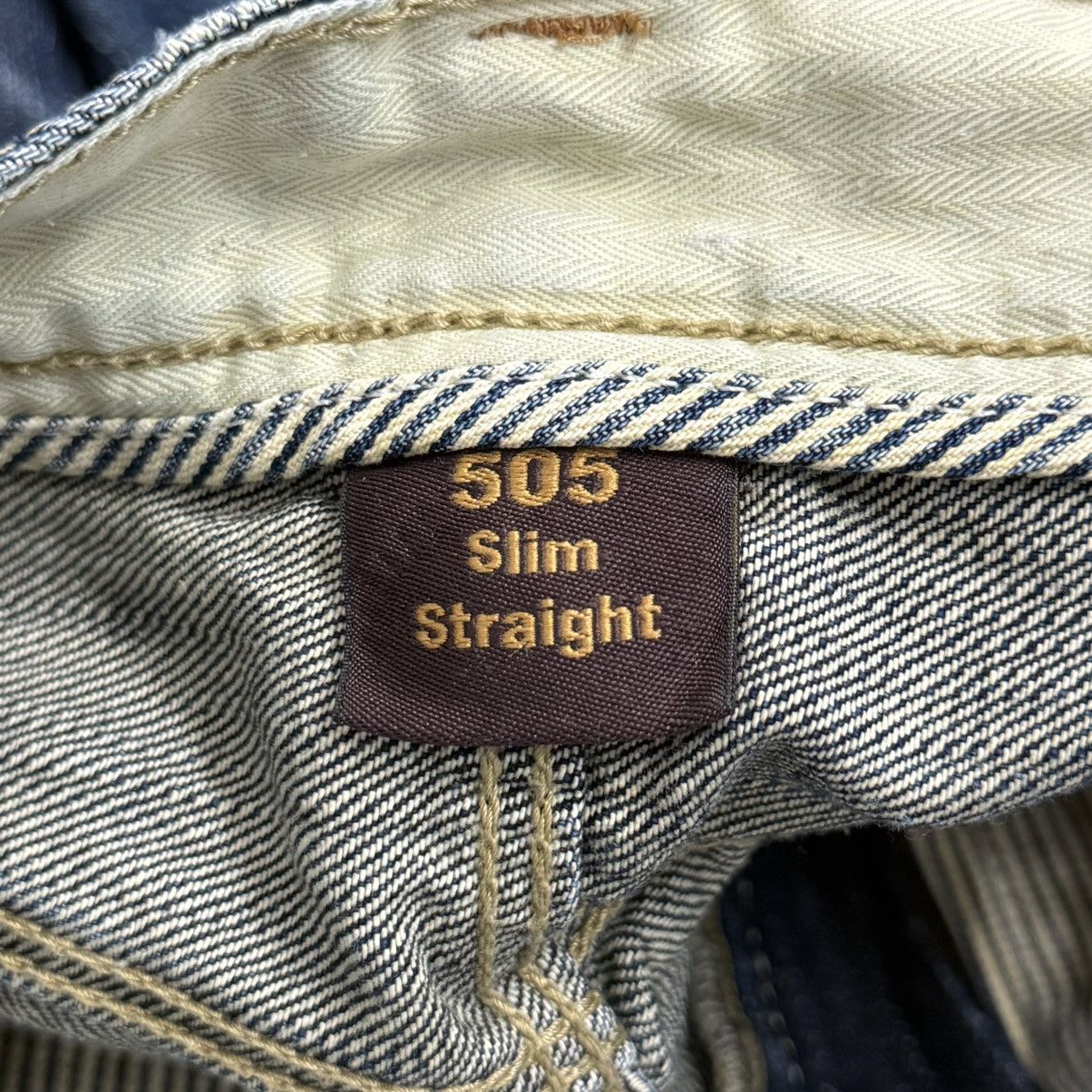 Levi's Levis 505 Selvedge Slim Straight Distressed Denim Pants Size US 28 / EU 44 - 21 Thumbnail