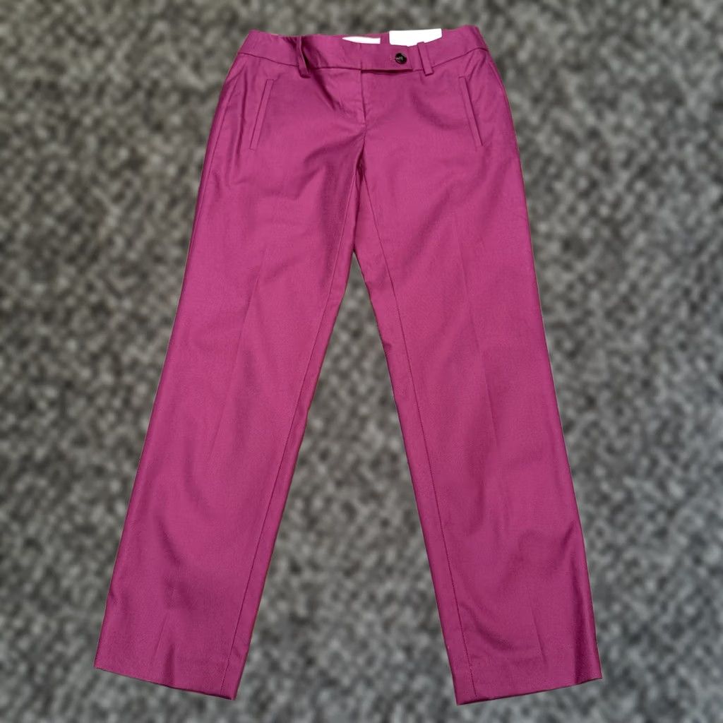 Ann Taylor Ann Taylor Loft Marisa Ankle Pants Pink 00 Low Rise Stretch Canvas Cotton Spandex Straight 26 in Inseam Size 24" / US 00 / IT 34 - 1 Thumbnail