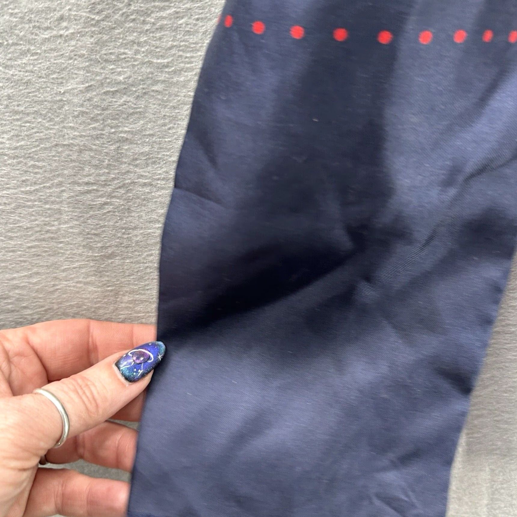 Vintage Vintage Swaine Adeney Men's Ascot Cravat Tie Blue Polka Dot Silk Woven 90s Designer Size ONE SIZE - 6 Thumbnail