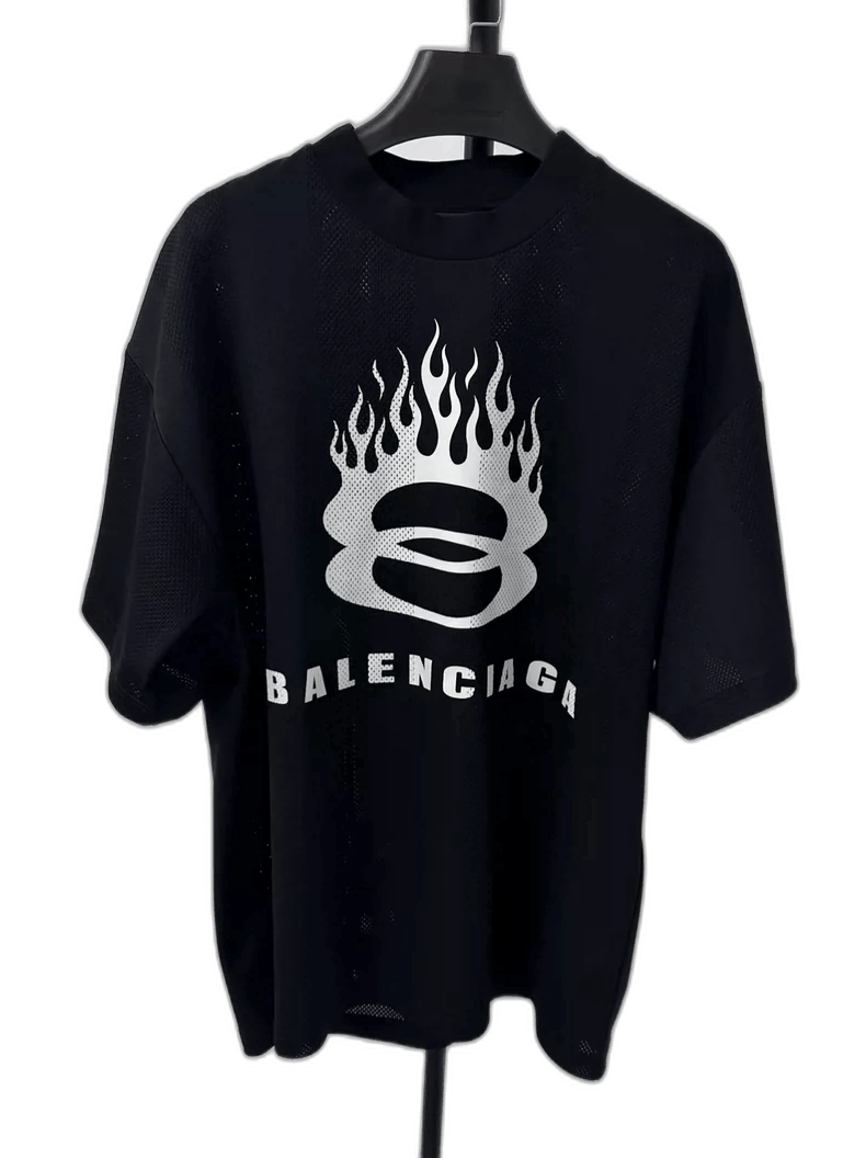 Balenciaga Balenciaga Burning Unity Oversized TShirt Black-2506 Size US L / EU 52-54 / 3 - 1 Thumbnail