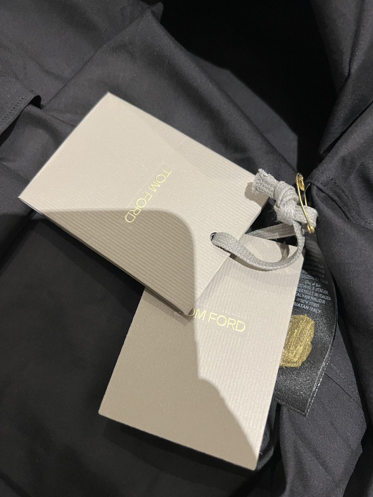 Tom Ford TOM FORD Black Dress tuxedo Shirt 18 46 Cotton Long Sleeves Size US XXL / EU 58 / 5 - 13 Thumbnail