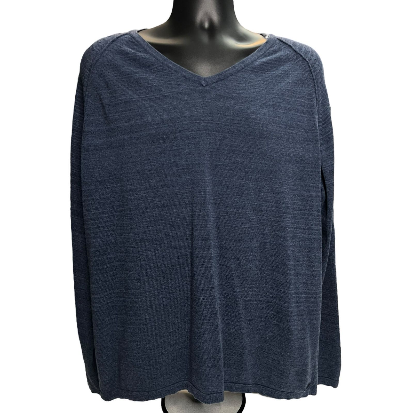 Calvin Klein Calvin Klein Slim Fit V-Neck Sweater XXL Blue Long Sleeve Size US XL / EU 56 / 4 - 1 Thumbnail