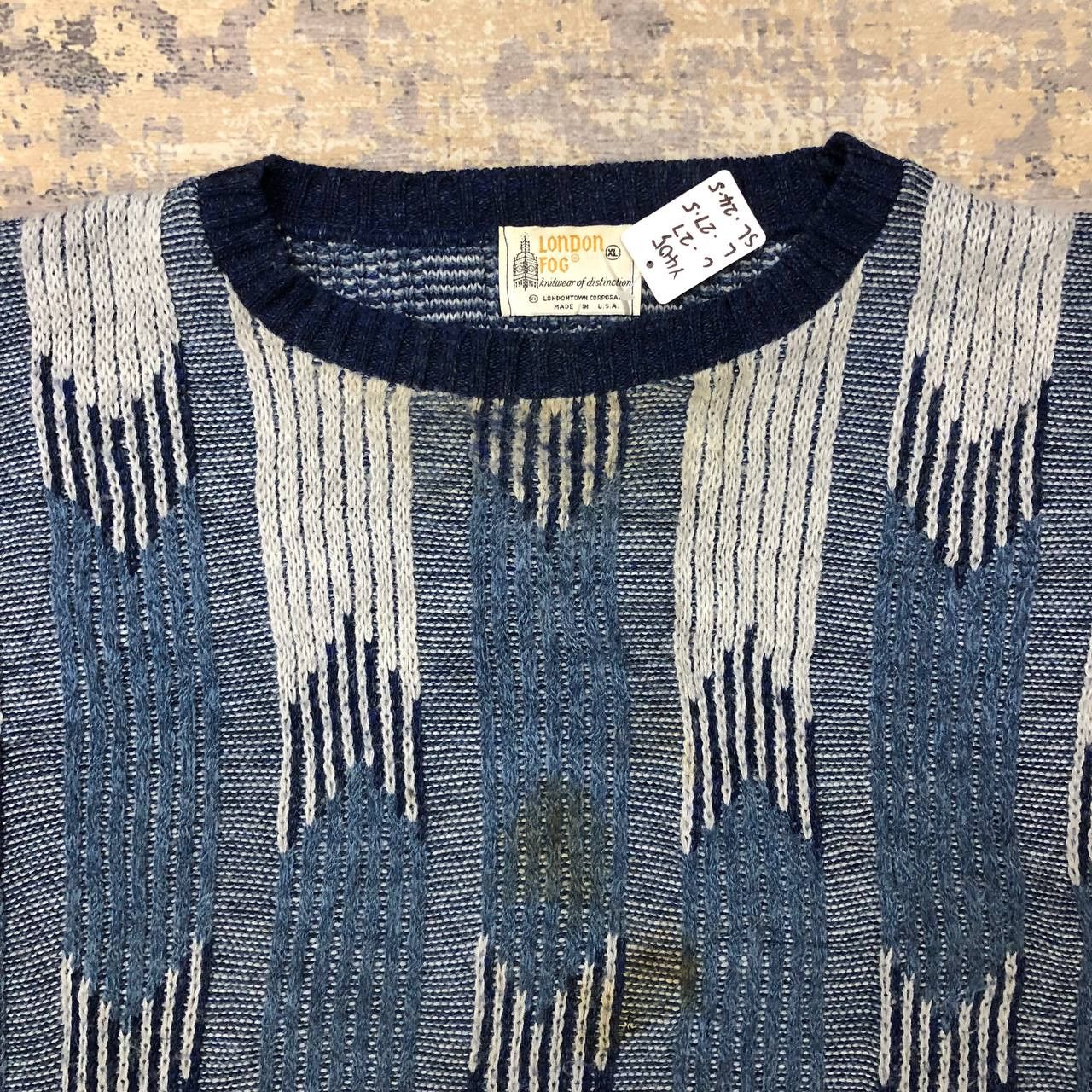 London Fog Y405 VTG KNITWEAR OF DISTINCTION BY LONDON FOG Size US XL / EU 56 / 4 - 4 Thumbnail