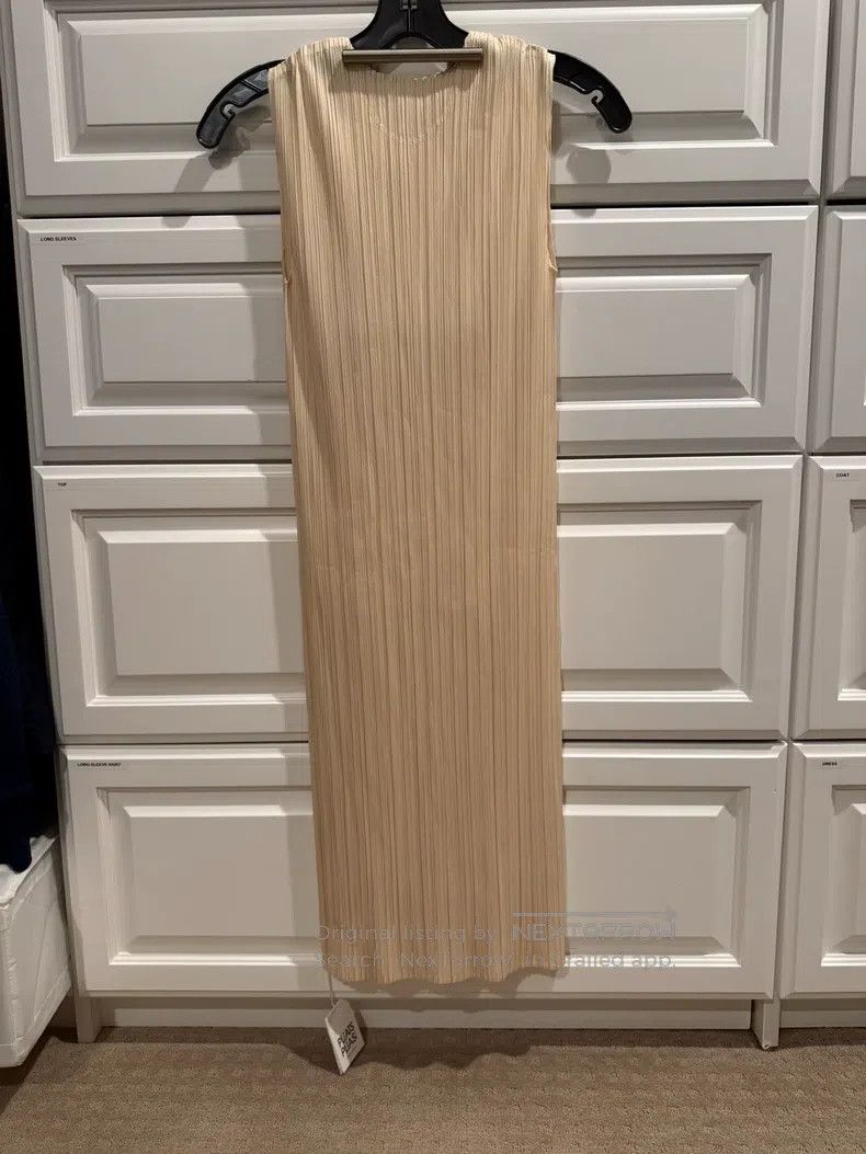 Issey Miyake Issey Miyake Iridescent Beige Short Dress Size L / US 10 / IT 46 - 3 Thumbnail