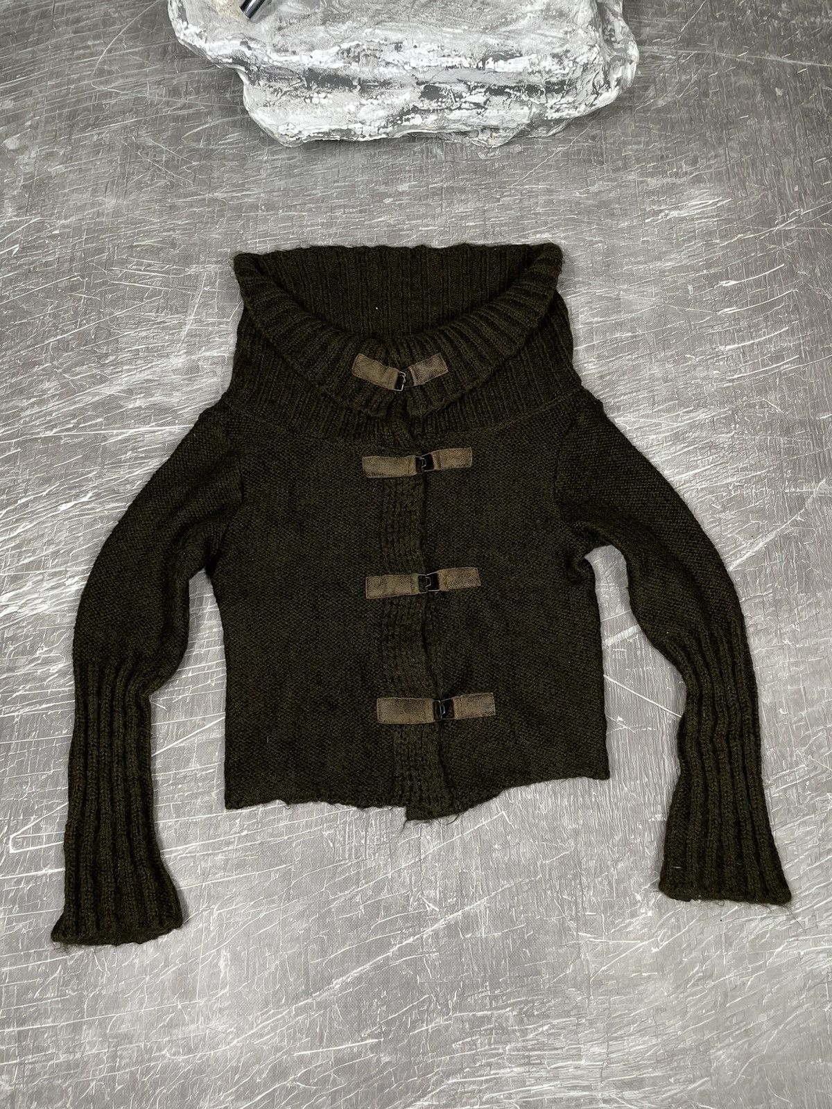 14th Addiction × Japanese Brand × Le Grande Bleu (L.G.B.) Vintage Multifunctional Knit Cardigan Junya Watanabe Style Size US S / EU 44-46 / 1 - 9 Thumbnail