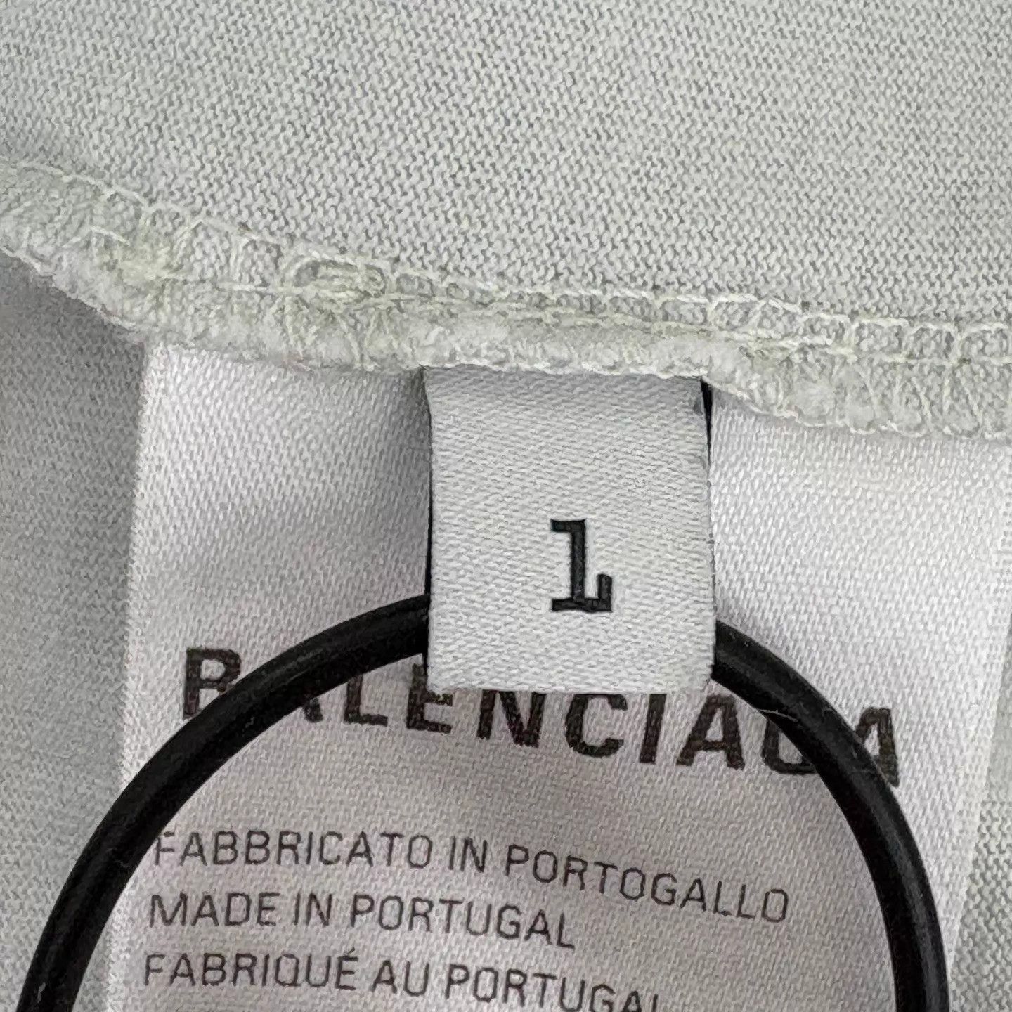 Balenciaga Balenciaga 25 Distressed Striped Embroidered 2-Ring Tee Size US S / EU 44-46 / 1 - 5 Thumbnail