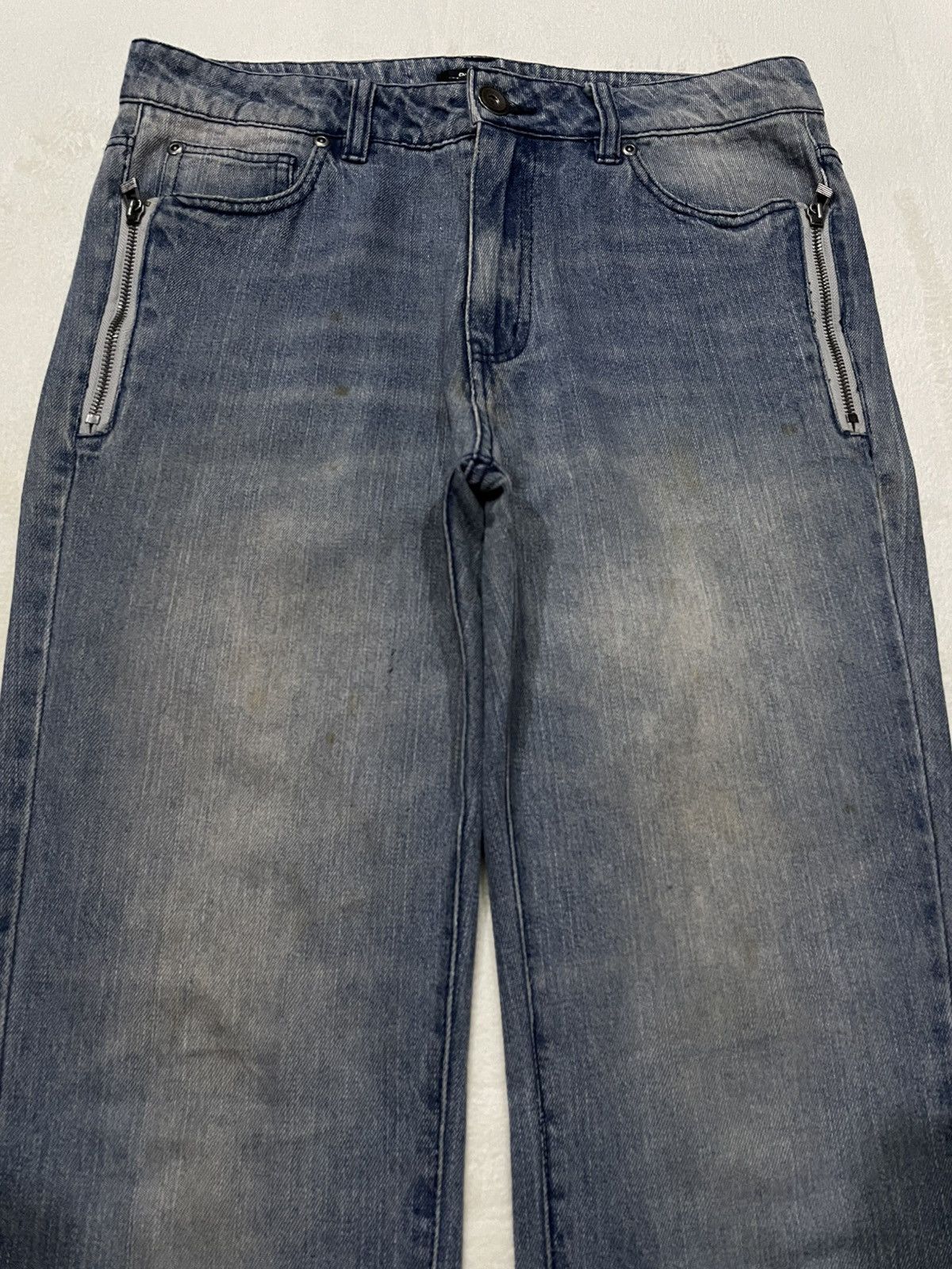 Vintage Vintage Doublefocus Straight Cut Mudwash Denim Jeans Size US 32 / EU 48 - 2 Thumbnail