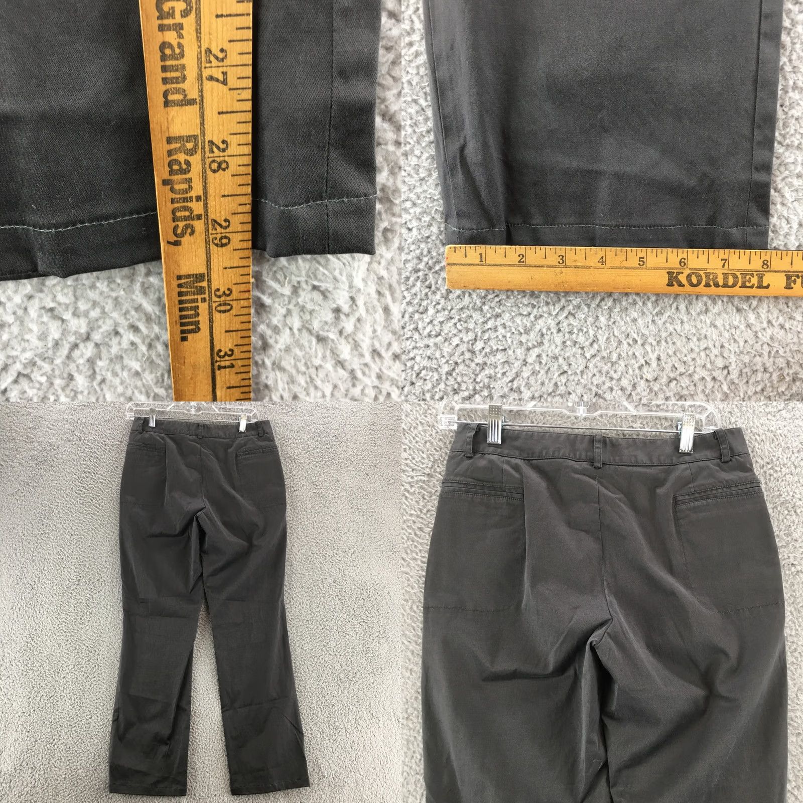 Calvin Klein Calvin Klein Dress Pants Women's 4 Grey Mid Rise Bootcut Pockets Slit Flat Front Regular Inseam 29 in Pants Size 27" / US 4 / IT 40 - 8 Thumbnail