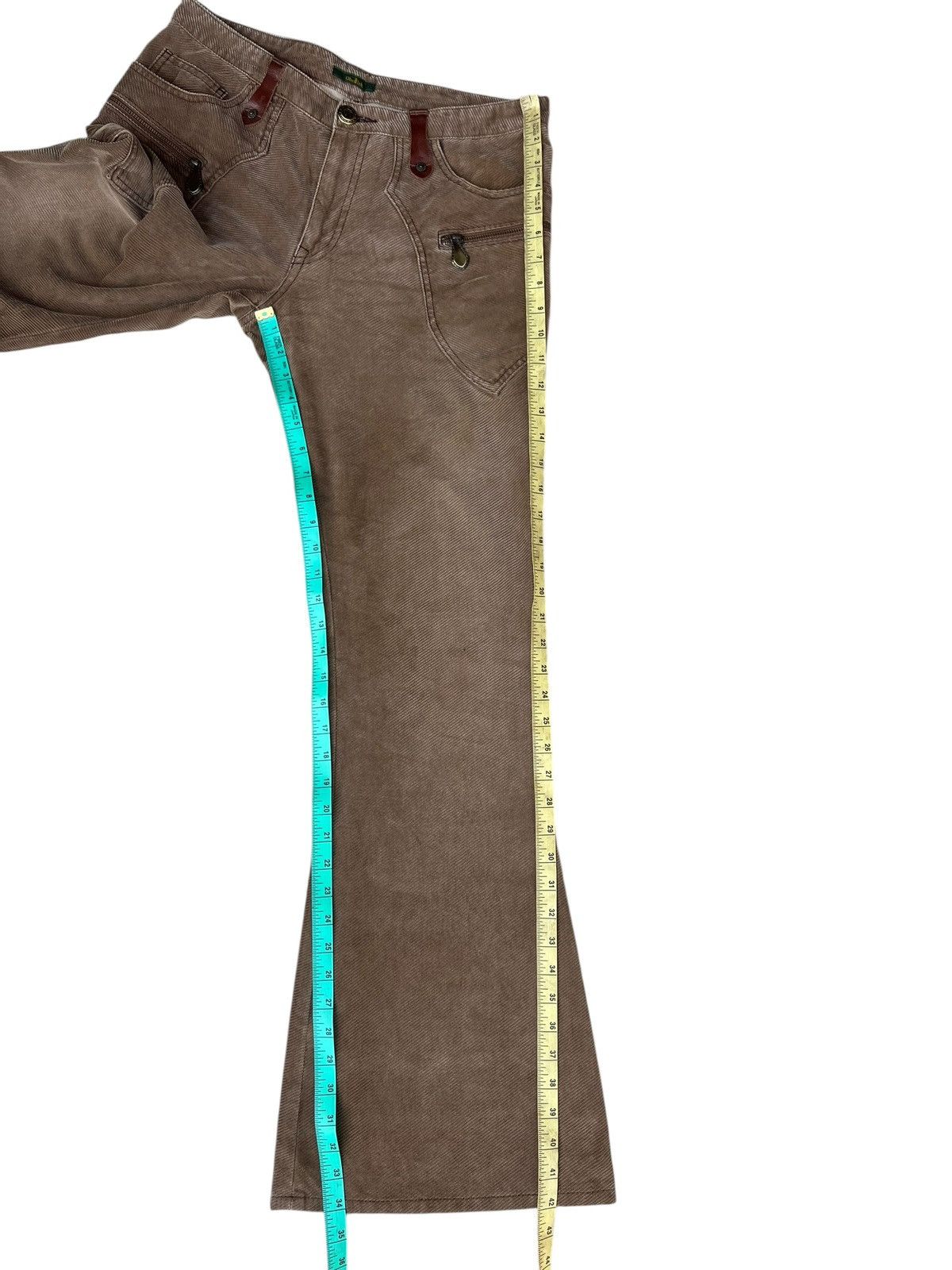 Obelisk Vintage Obelisk Corduroy Leather Super Flare Stains Jeans Size US 32 / EU 48 - 4 Thumbnail