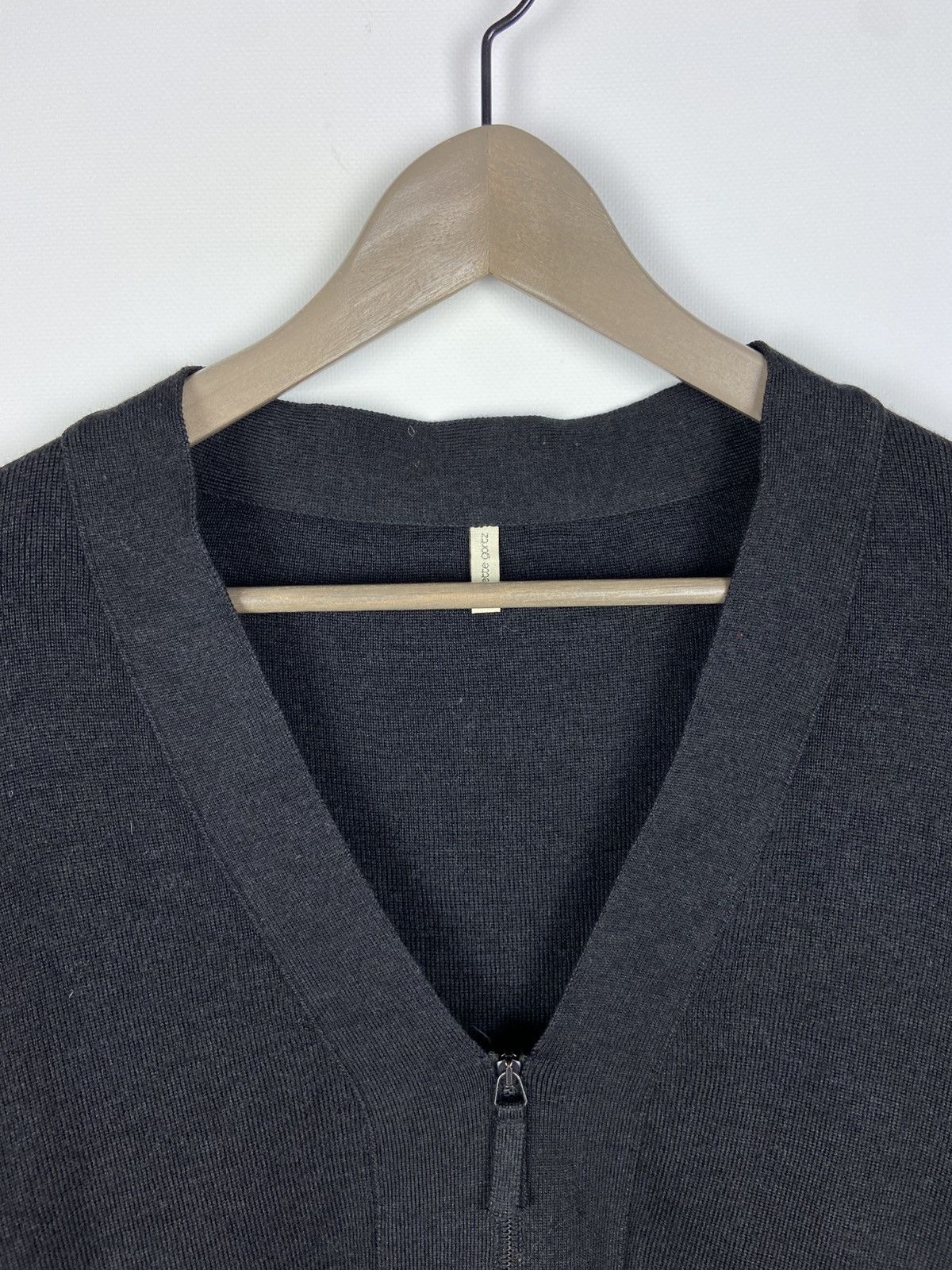 Annette Gortz Annette Gortz Wool/Silk Womens Black Zip Cardigan Sweater Size XS / US 0-2 / IT 36-38 - 3 Thumbnail