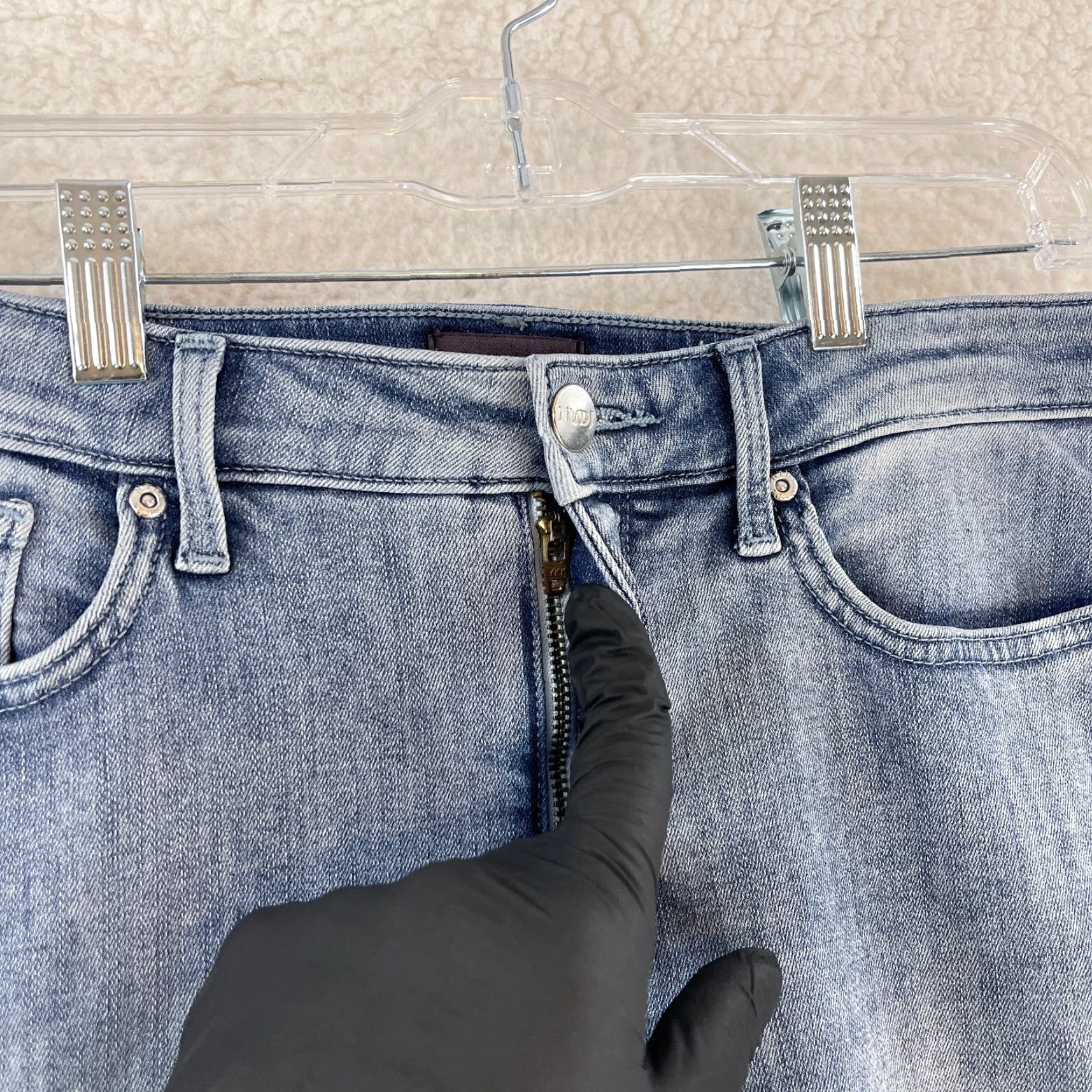 NYDJ NYDJ Jeans Womens Size 6 Blue Denim Ankle Zip Straight Crop Mid-Rise Casual Size 28" / US 6 / IT 42 - 5 Thumbnail