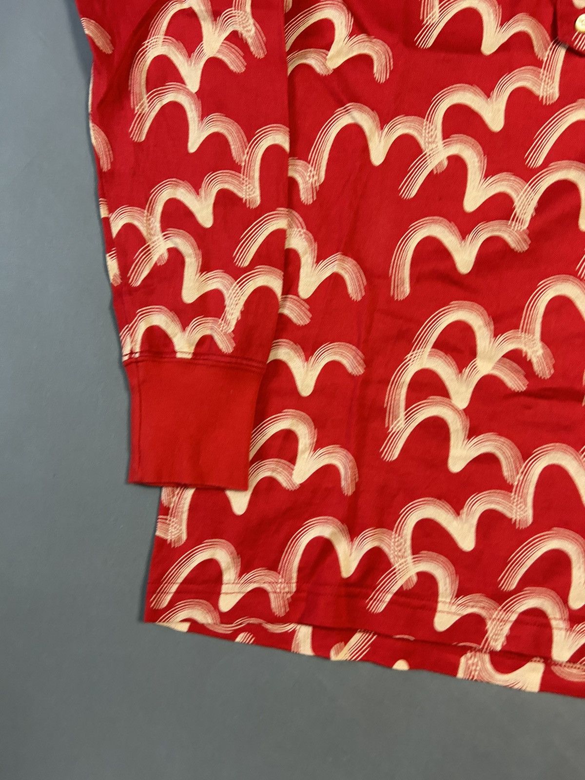 Evisu × Japanese Brand × Vintage Evisu vintage multi logo long sleeve polo seagull red Size US M / EU 48-50 / 2 - 5 Thumbnail