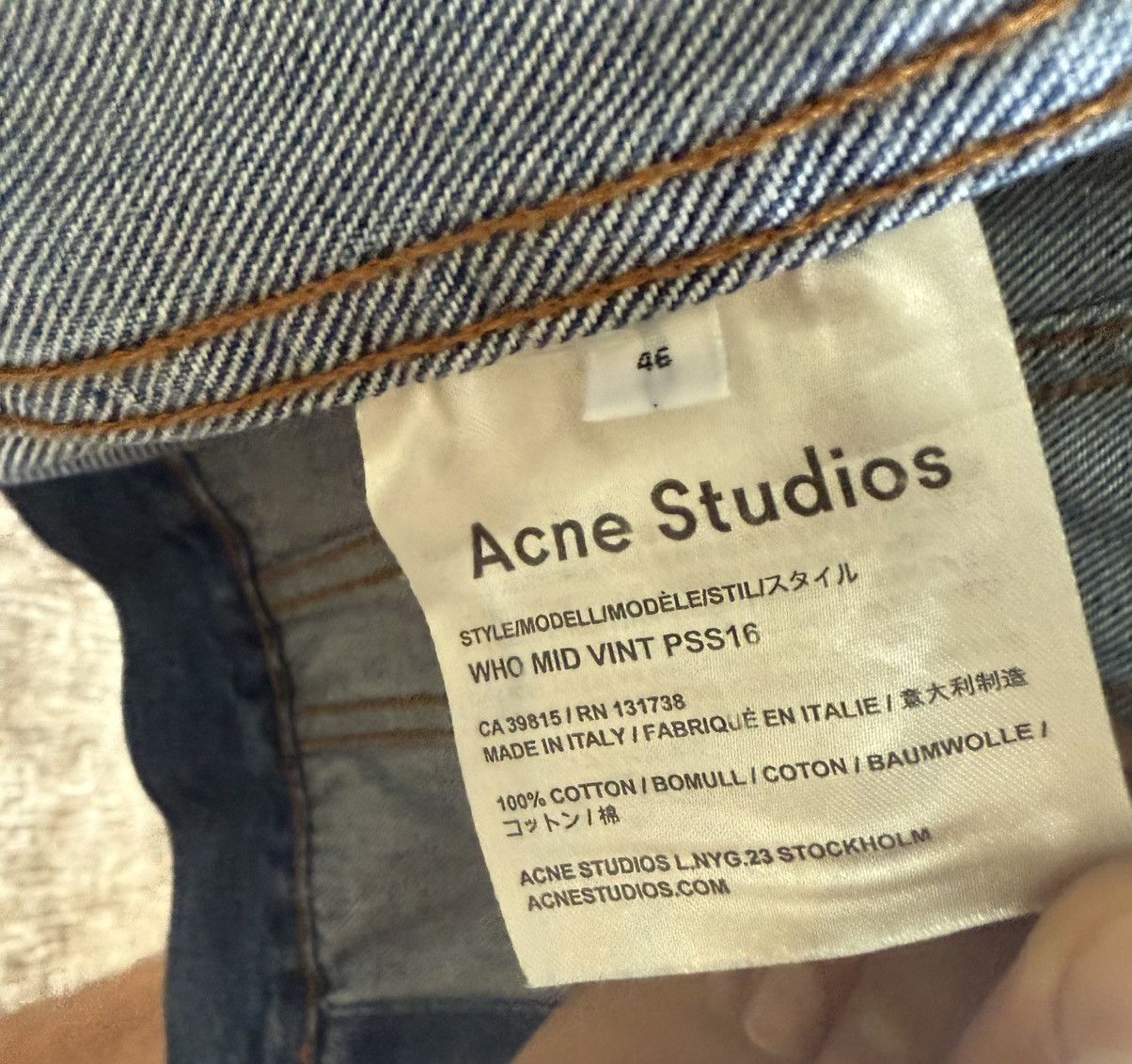 Acne Studios Acne Studios Blue Denim Jacket (size US Men’s small/46) Size US S / EU 44-46 / 1 - 5 Thumbnail