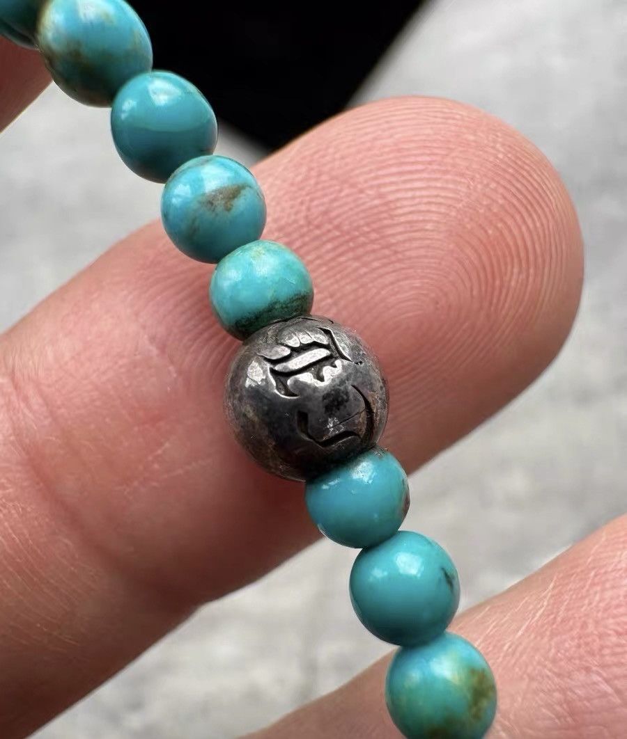 Chrome Hearts Chrome Hearts Four Silver Beads Turquoise Bracelet Size ONE SIZE - 5 Thumbnail